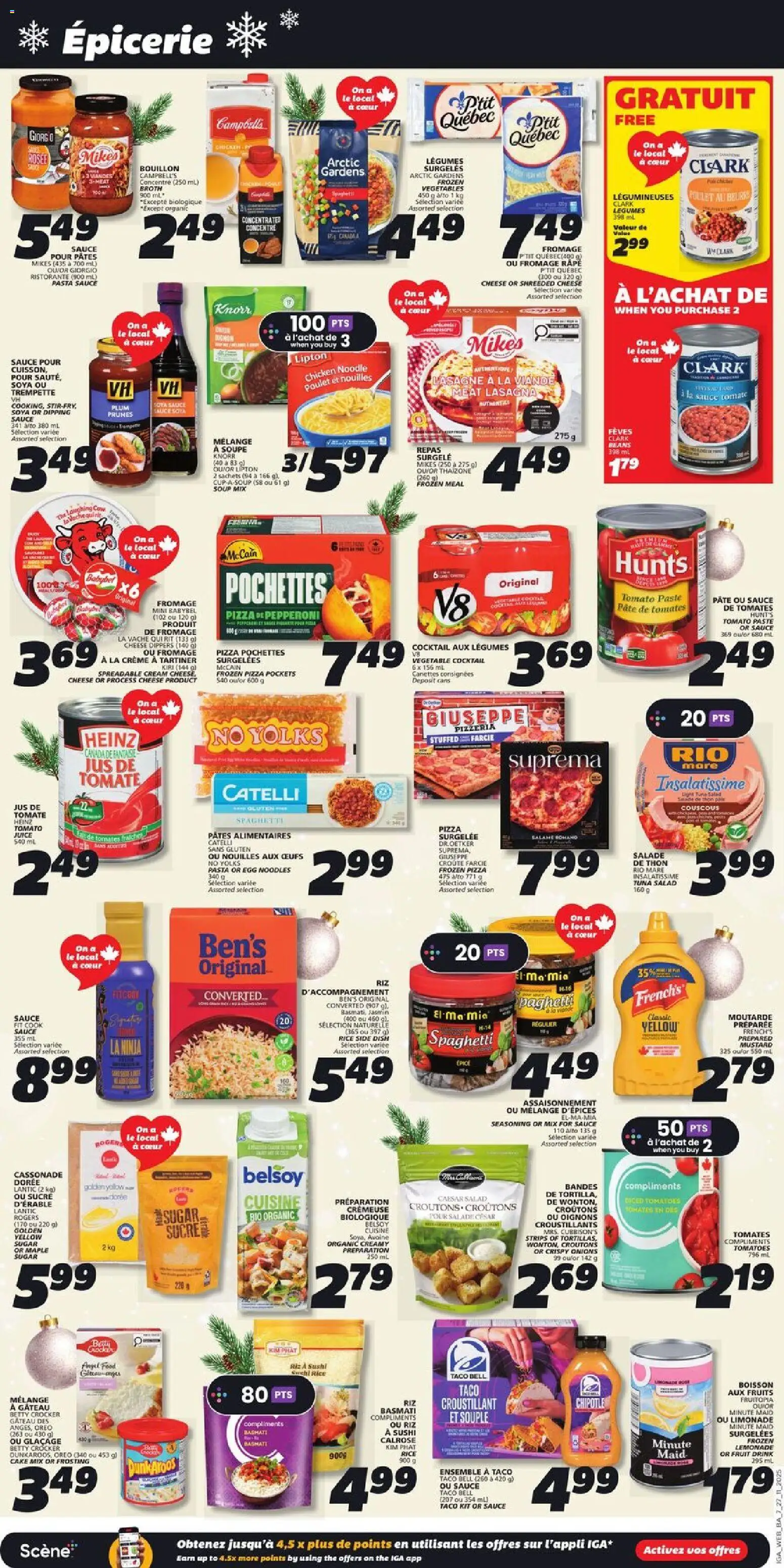 IGA flyer valid from 27.11.2025 | Page: 10 | Products: Rice, Salami, Pizza, Juice