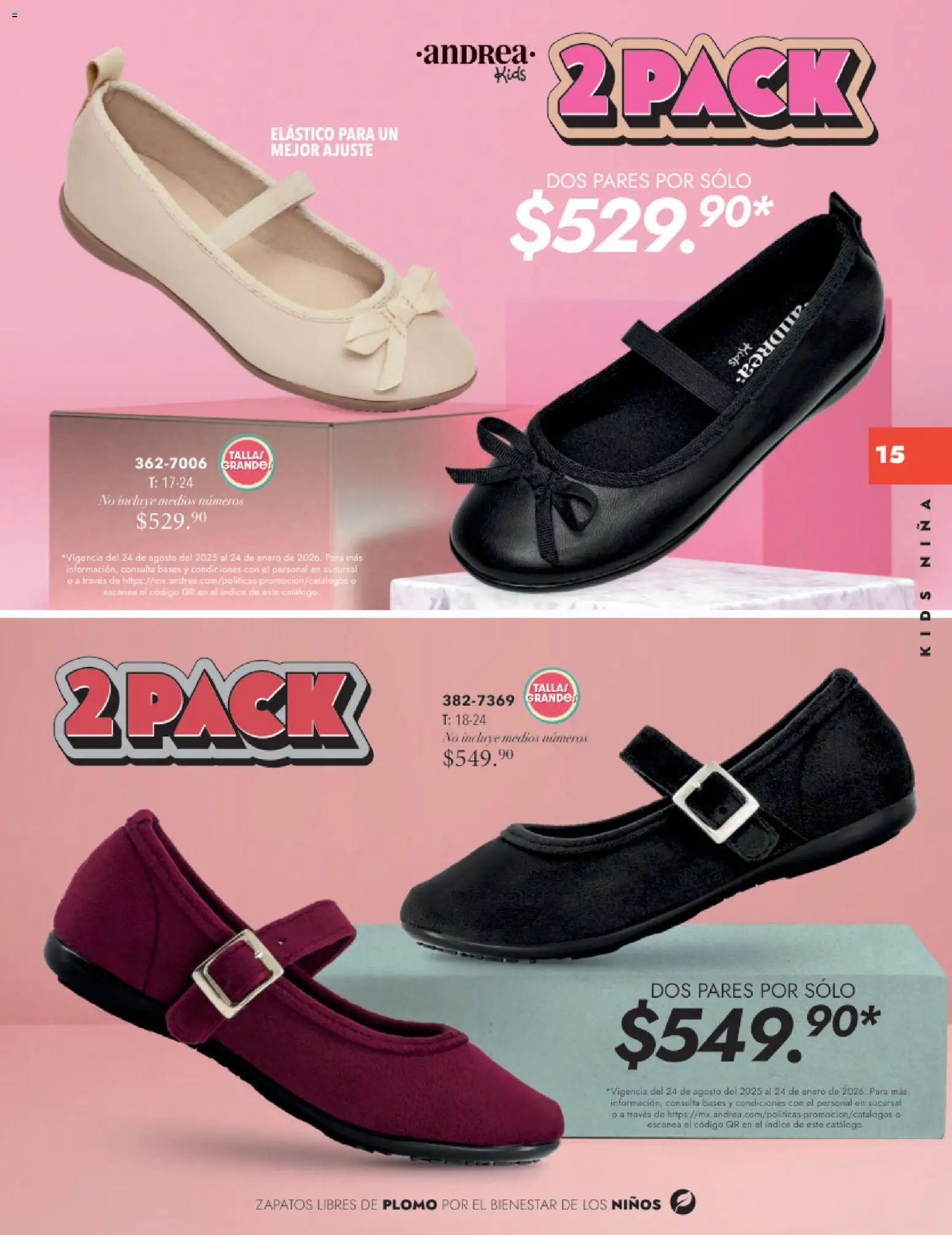 Nuevas ofertas de Andrea válidas en toda la República Mexicana desde el 26.11.2025. ¡Encuentra las mejores ofertas en Andrea catálogo Infantil Kids! | Página: 14 | Productos: Zapatos