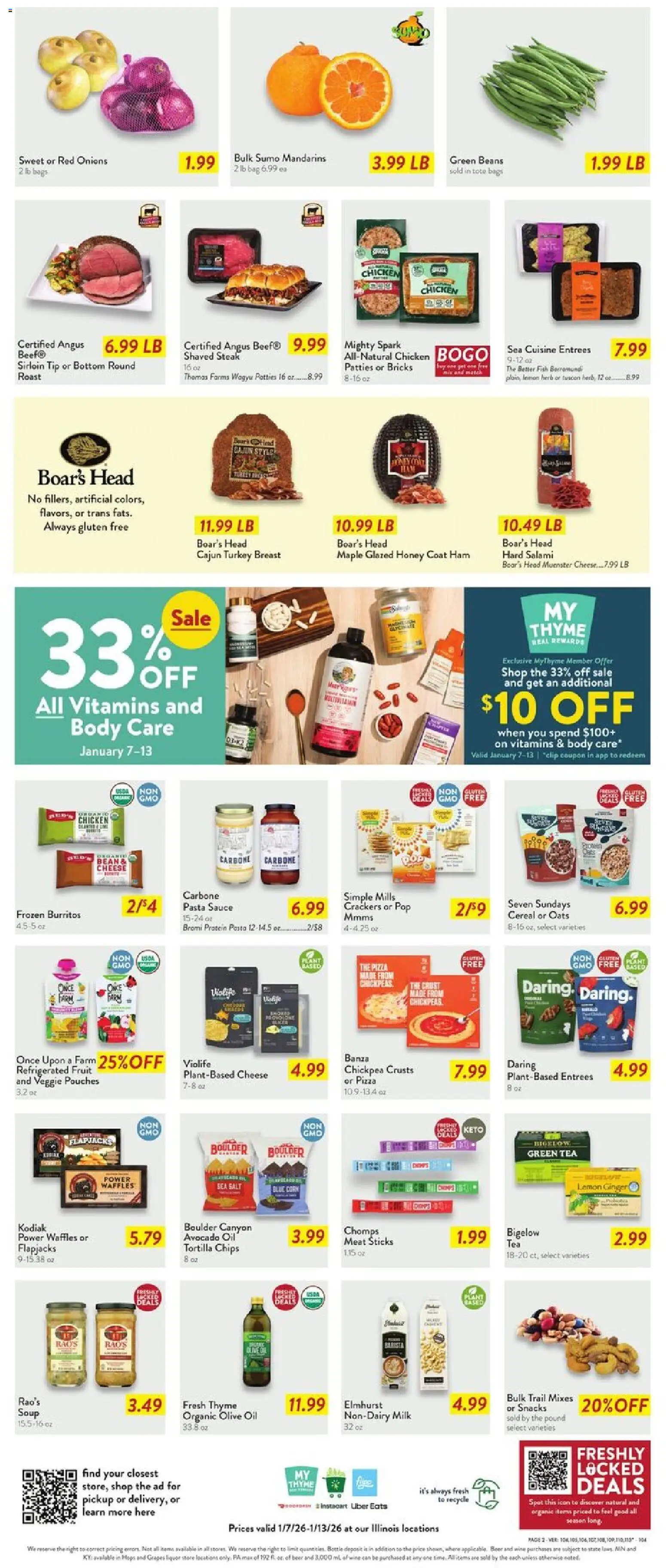 Fresh Thyme Weekly Ad - IL - valid from 07.01.2026 | Page: 5 | Products: Ham, Tea, Coat, Lemon