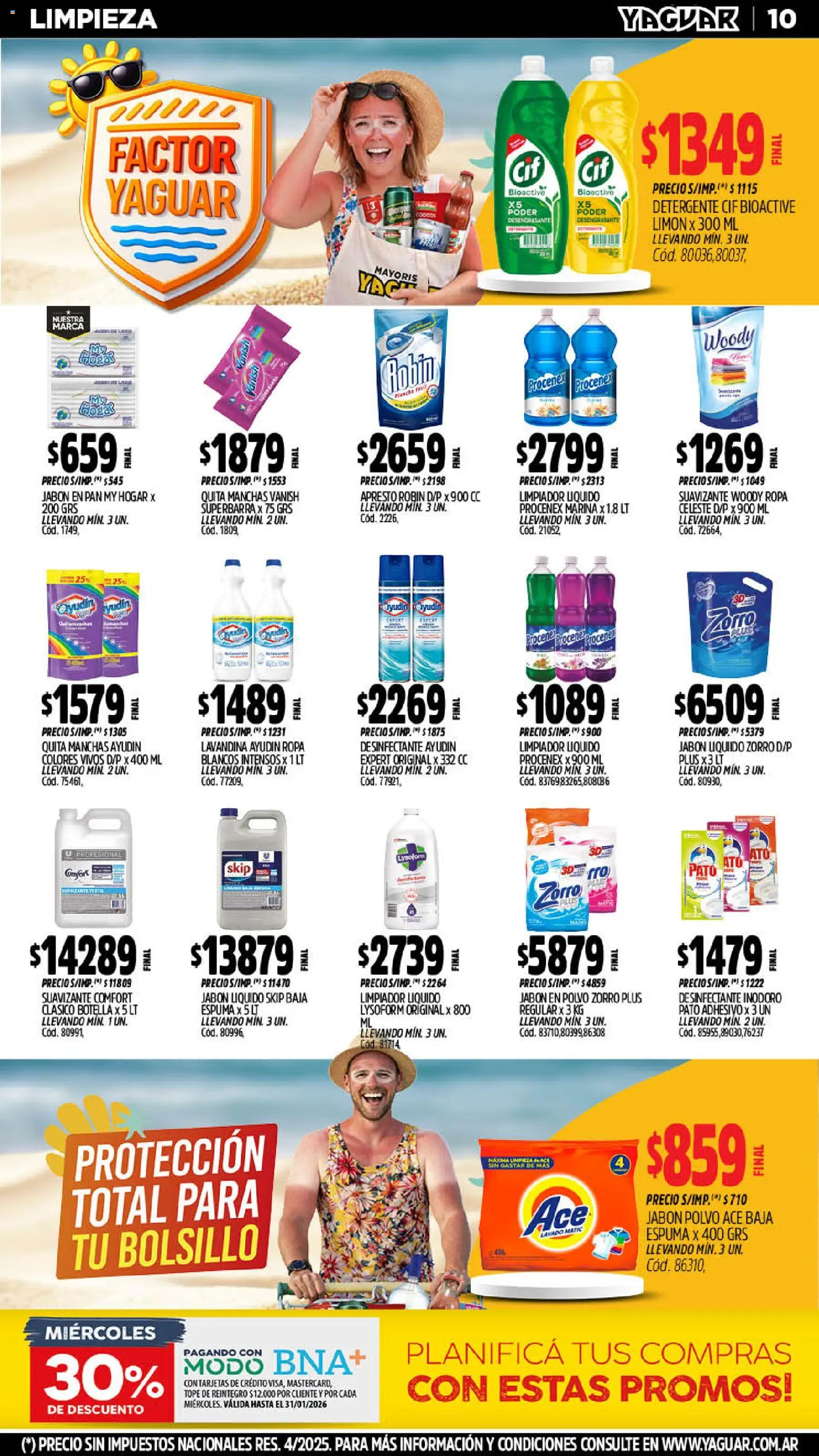 Yaguar - Oferta Semanal Trelew │ válido desde el 19.01.2026 | Página: 10 | Productos: Botella, Inodoro, Limón, Suavizante