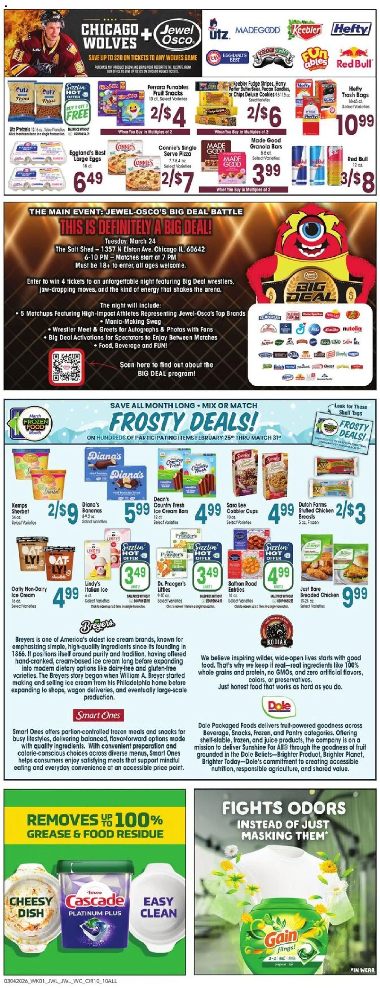 Jewel Osco Weekly Ad - IL - valid from 04.03.2026 | Page: 10 | Products: Juice, Bananas, Chips, Cream