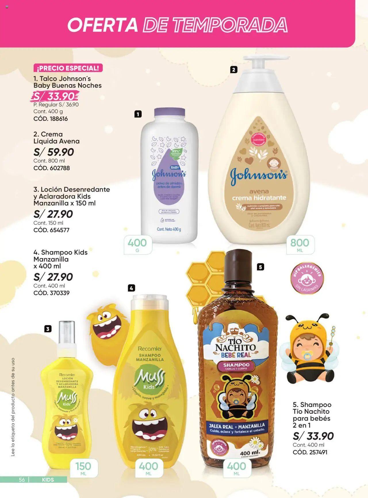 Catálogo Azzorti válido desde 29.09.2025 | Página: 56 | Productos: Shampoo, Crema, Avena, Polvo