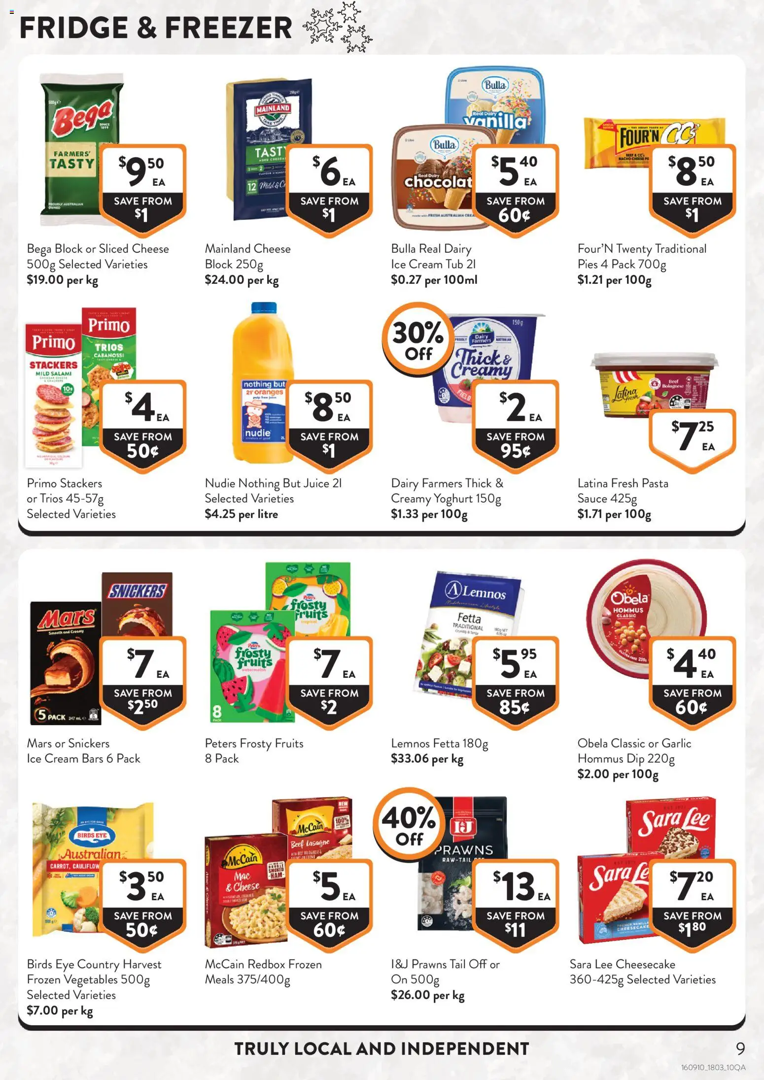 Foodworks catalogue - valid from 11.03.2026 | Page: 9 | Products: Salami, Beef, Prawns, Fridge