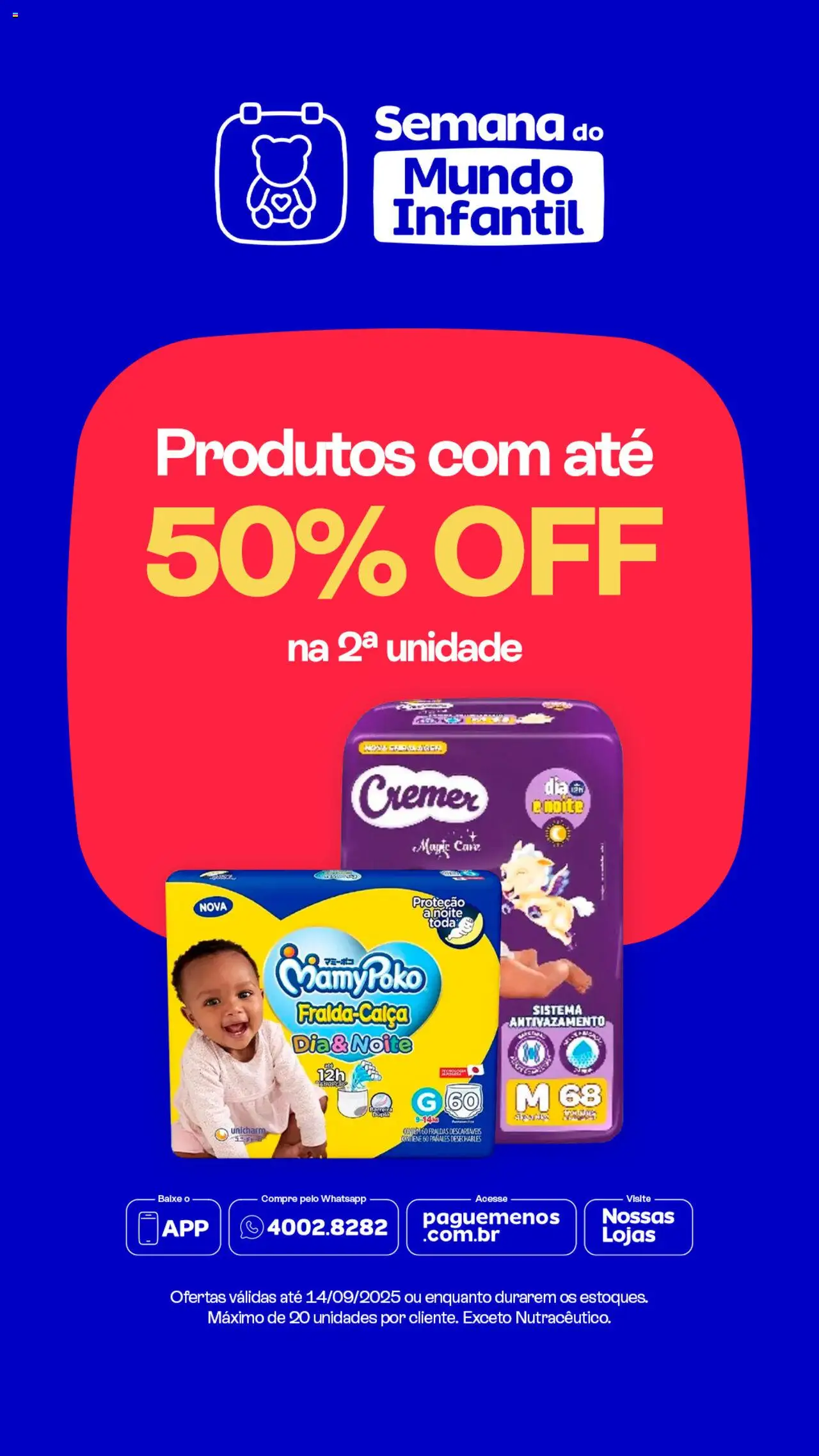 Pague Menos Folheto - válido de 09.09.2025 | Página: 2 | Produtos: Fraldas