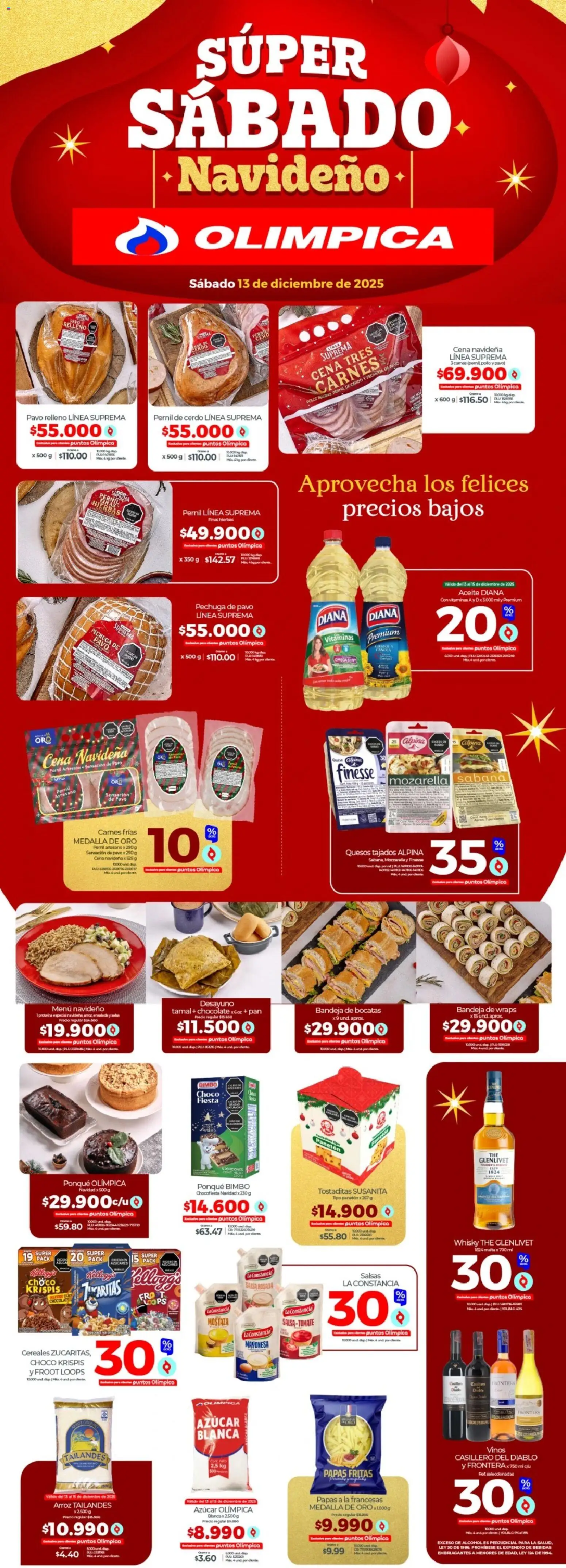 Olímpica revista - valida desde el 13.12.2025 | Página: 1 | Productos: Champaña, Gomas, Azucar, Vitaminas