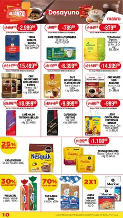 Makro ofertas │ válido desde el 18.09.2025 | Página: 10 | Productos: Mate, Pan, Chocolatada, Té