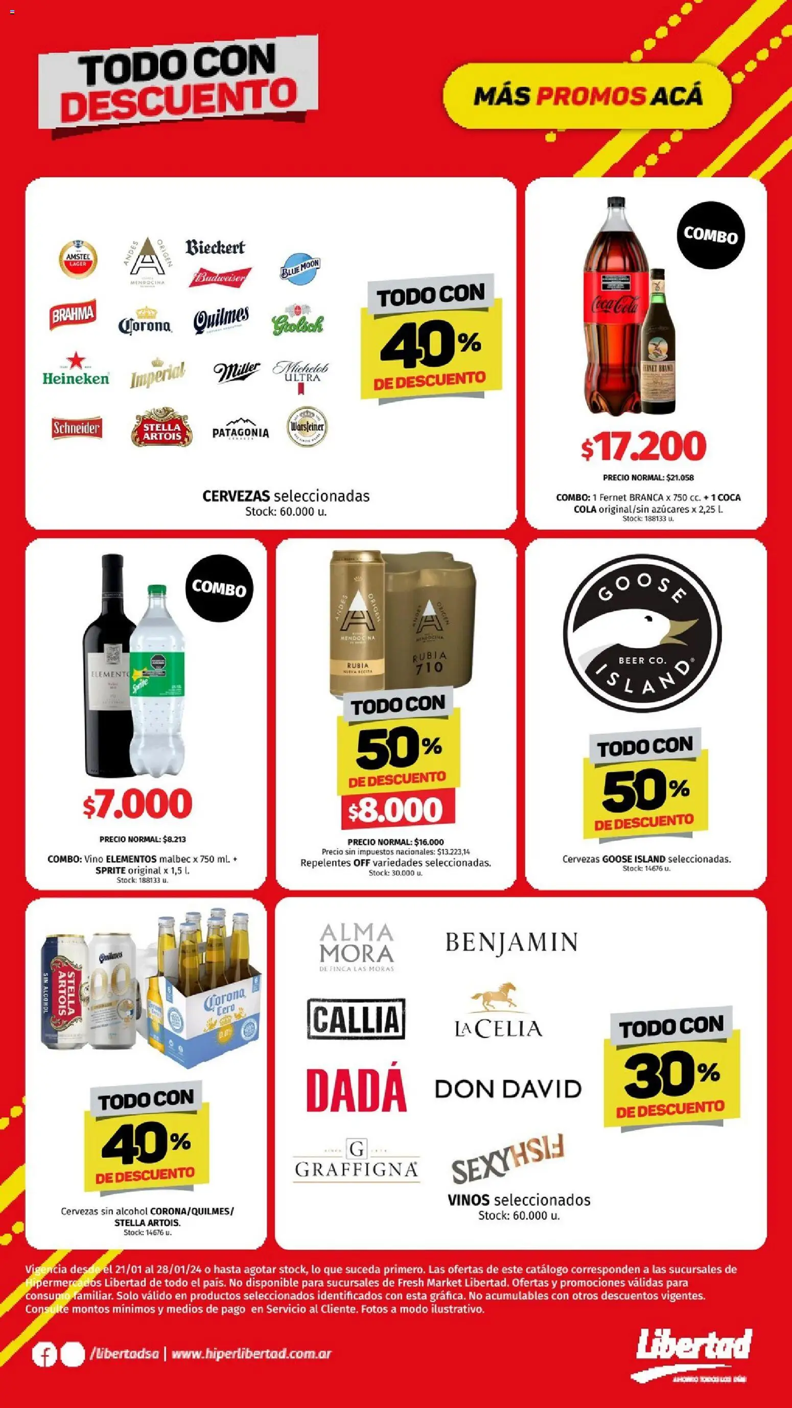 Hipermercado Libertad - Todo con │ válido desde el 21.01.2026 | Página: 8 | Productos: Fernet, Vino