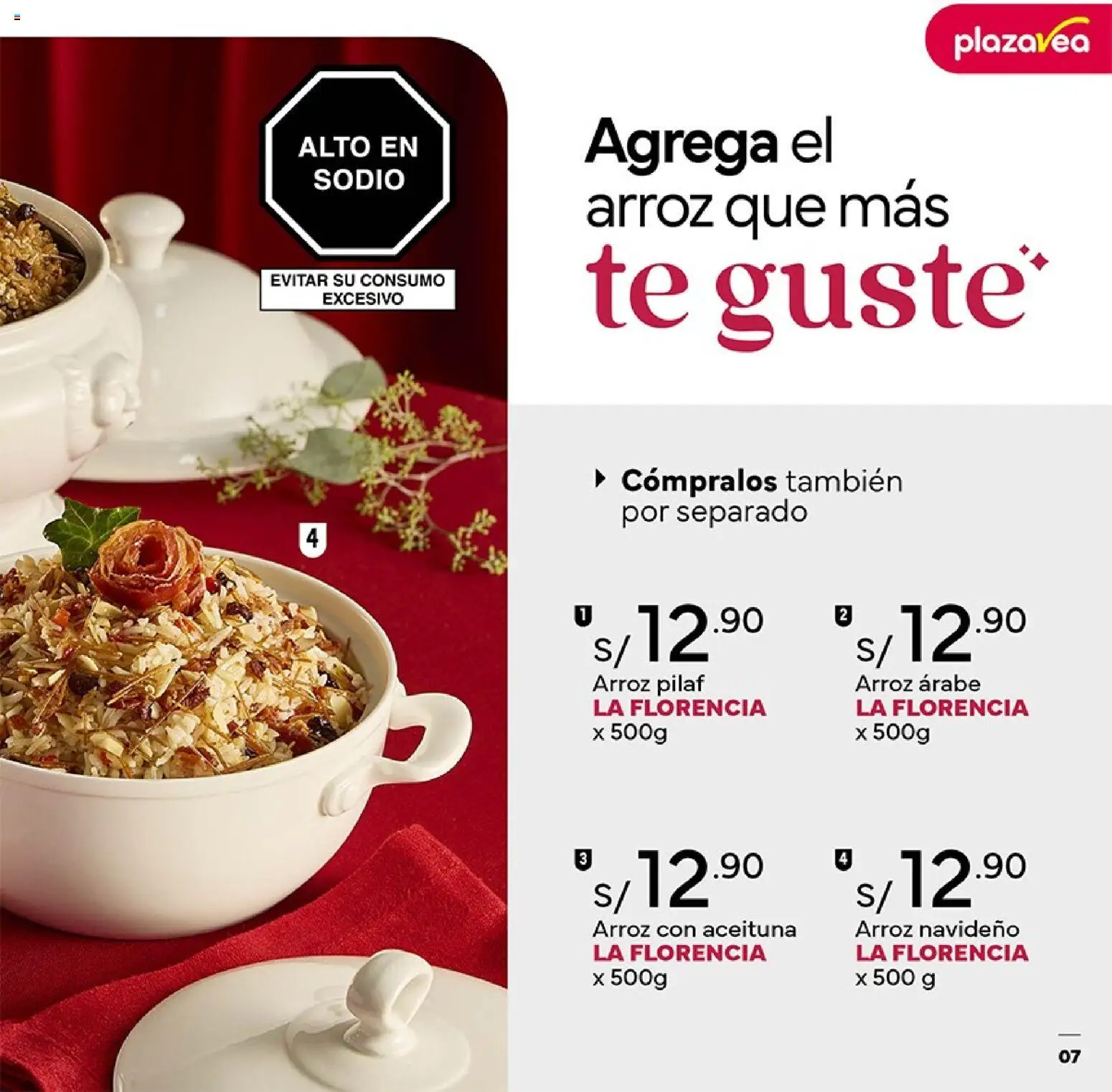 Catálogo Plaza Vea válido desde 10.12.2025 | Página: 7 | Productos: Arroz, Té