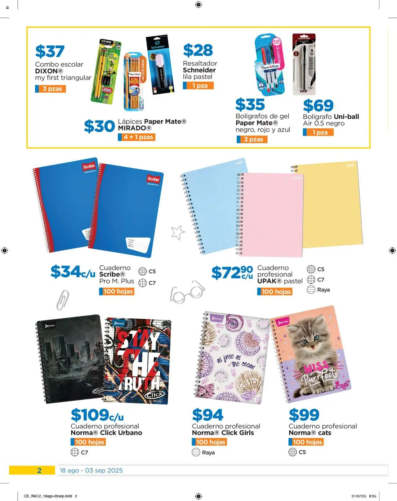 Nuevas ofertas de Chedraui válidas en toda la República Mexicana desde el 18.08.2025. ¡Encuentra las mejores ofertas en Chedraui - Promociones! | Página: 2 | Productos: Pastel, Cuaderno, Mate