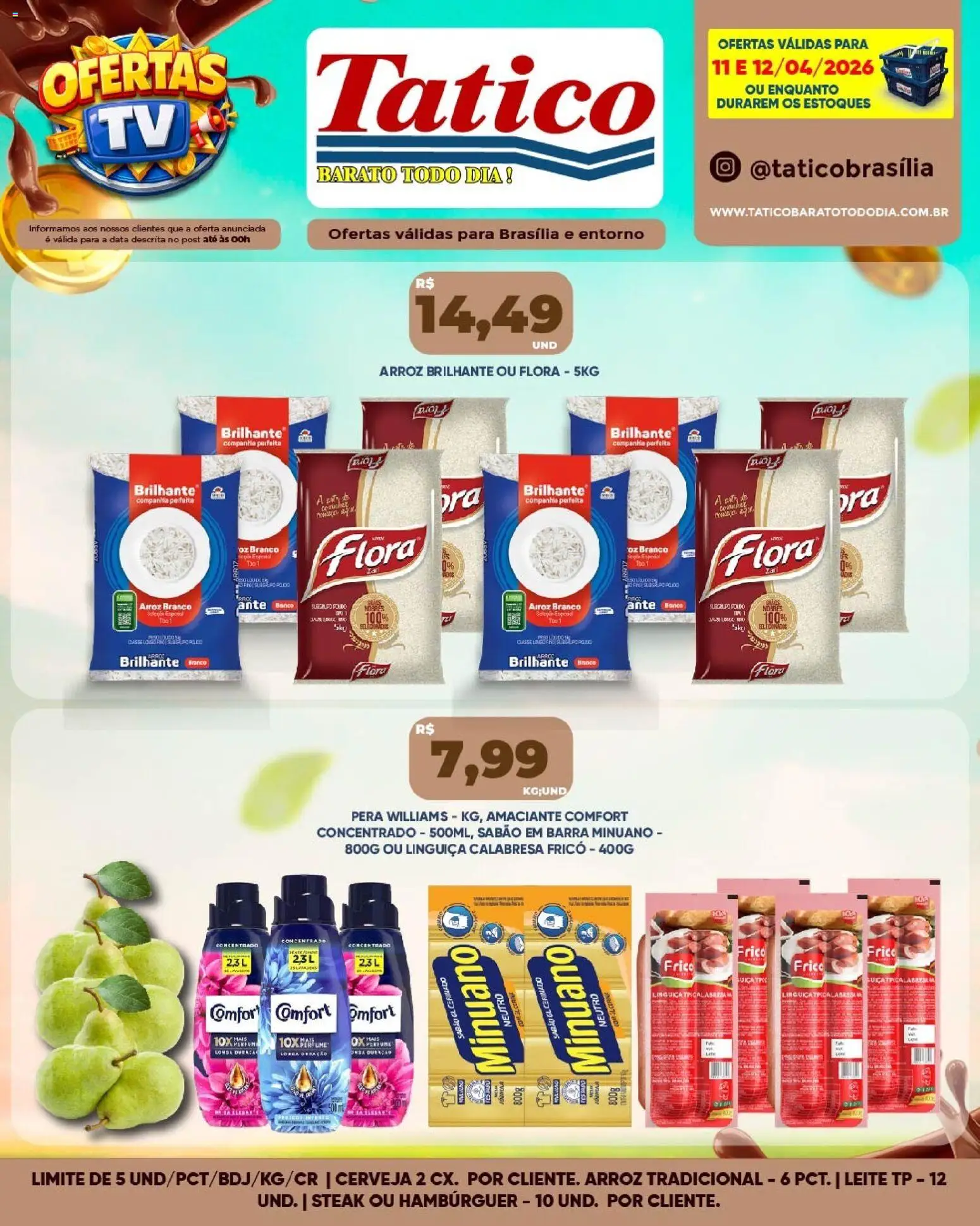 Tatico Folheto - válido de 11.04.2026 | Página: 9 | Produtos: Pó, Sabão, Linguiça, Leite