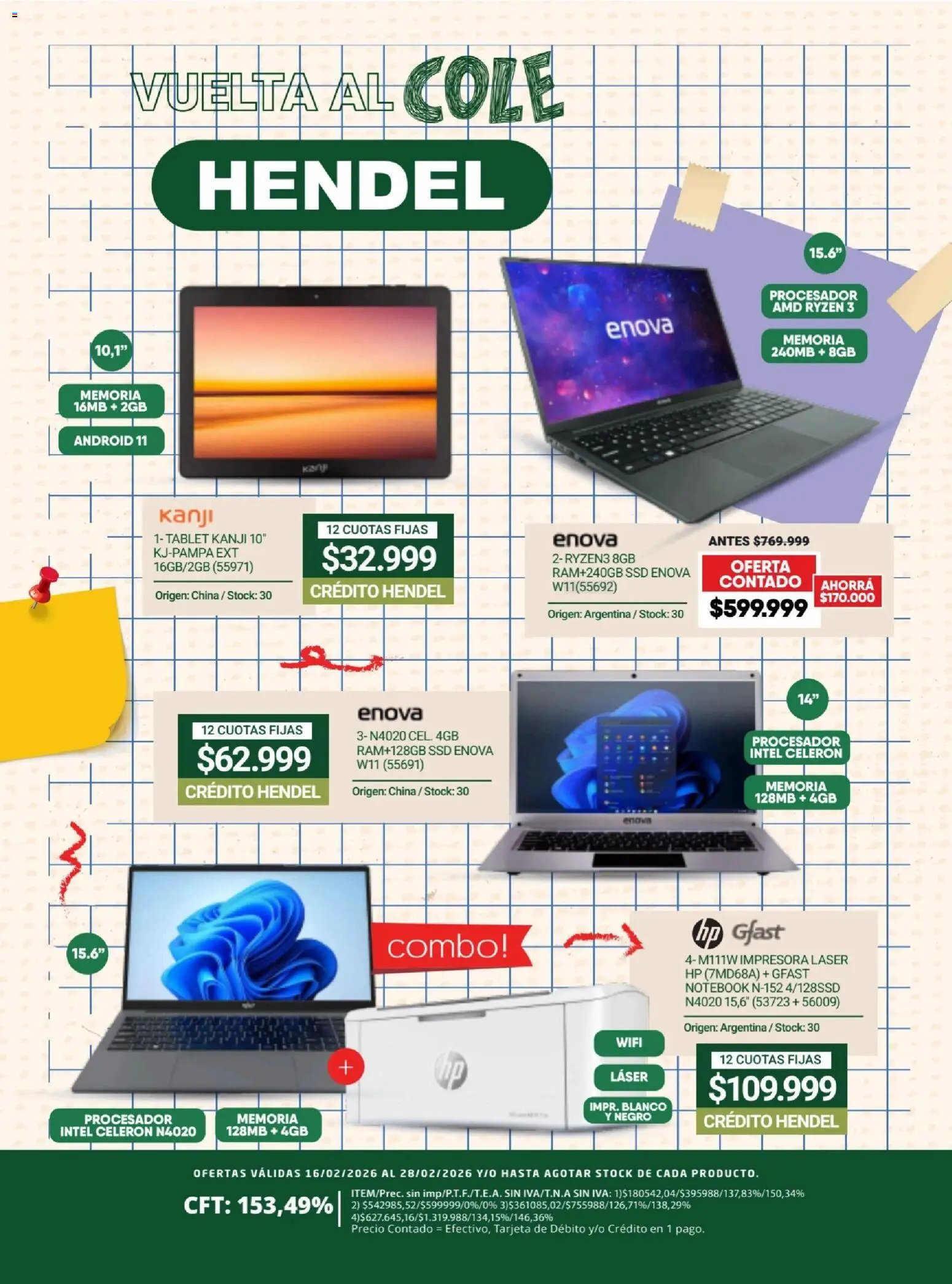 Hendel catálogo │ válido desde el 16.02.2026 | Página: 1 | Productos: Impresora, Tablet, Notebook