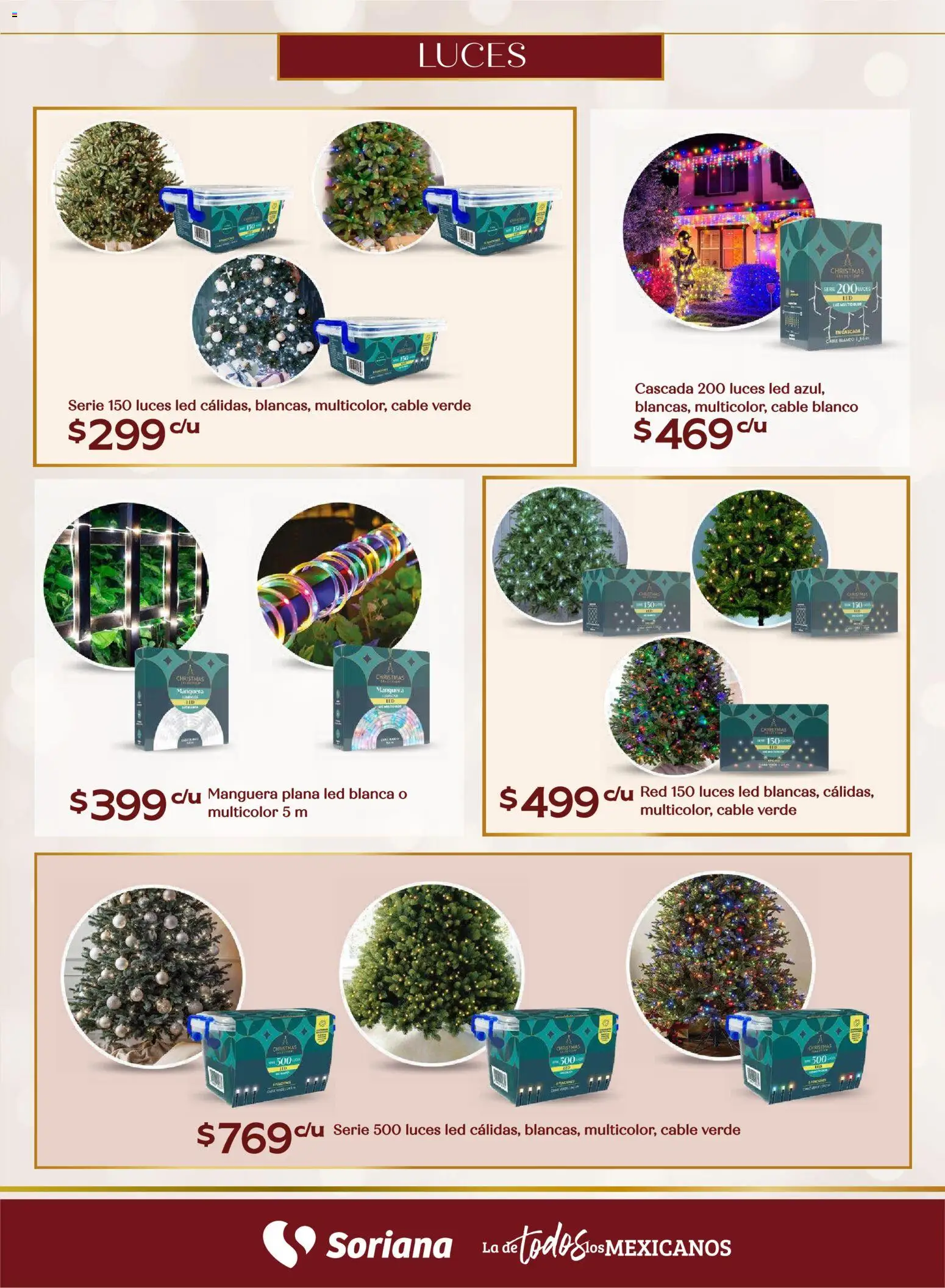 Nuevas ofertas de Soriana válidas en toda la República Mexicana desde el 25.09.2025. ¡Encuentra las mejores ofertas en Soriana - Decoración Navideña Súper Nacional! | Página: 43 | Productos: Manguera, Cable