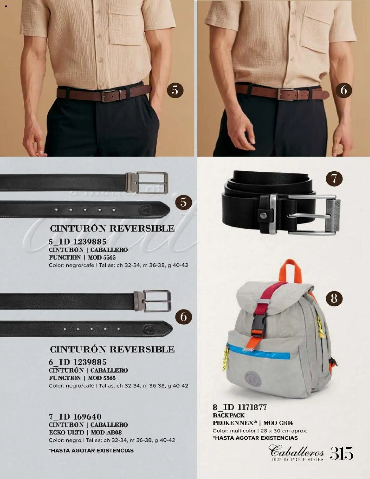 Nuevas ofertas de Price Shoes válidas en toda la República Mexicana desde el 26.11.2025. ¡Encuentra las mejores ofertas en Price Shoes catálogo Caballeros! | Página: 315 | Productos: Cinturón