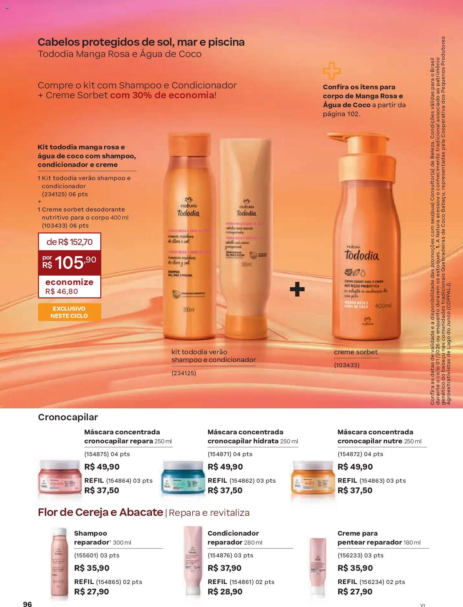 Natura Folheto - válido de 26.12.2025 | Página: 96 | Produtos: Shampoo, Desodorante, Creme, Piscina
