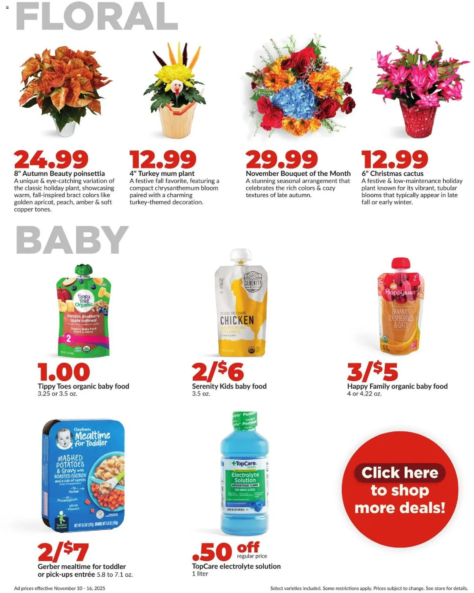 HyVee Weekly Ad - valid from 10.11.2025 | Page: 43 | Products: Potatoes, Baby food, Fruits