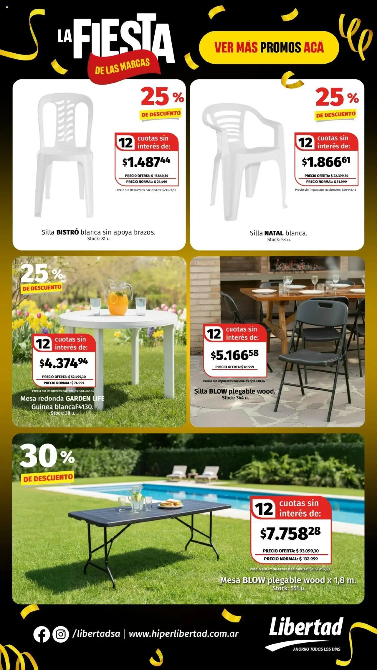Hipermercado Libertad catálogo │ válido desde el 25.09.2025 | Página: 17 | Productos: Mesa, Silla