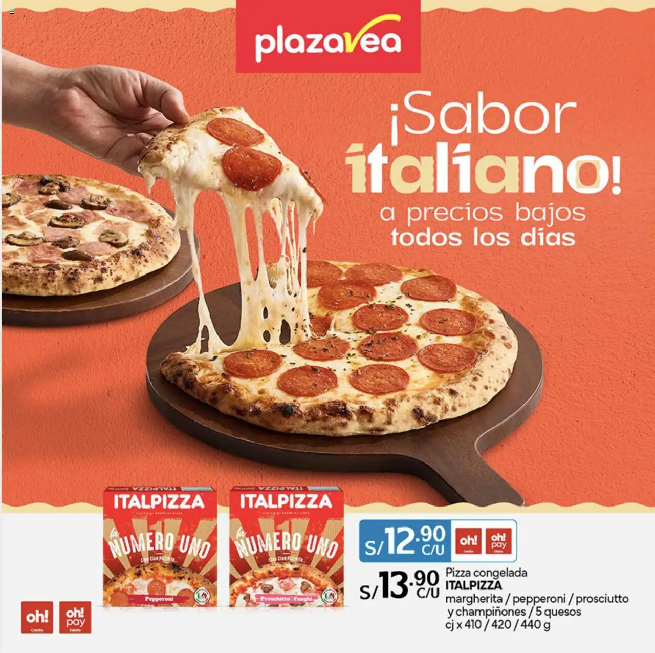 Catálogo Plaza Vea válido desde 18.08.2025 | Página: 1 | Productos: Pizza, Champiñones
