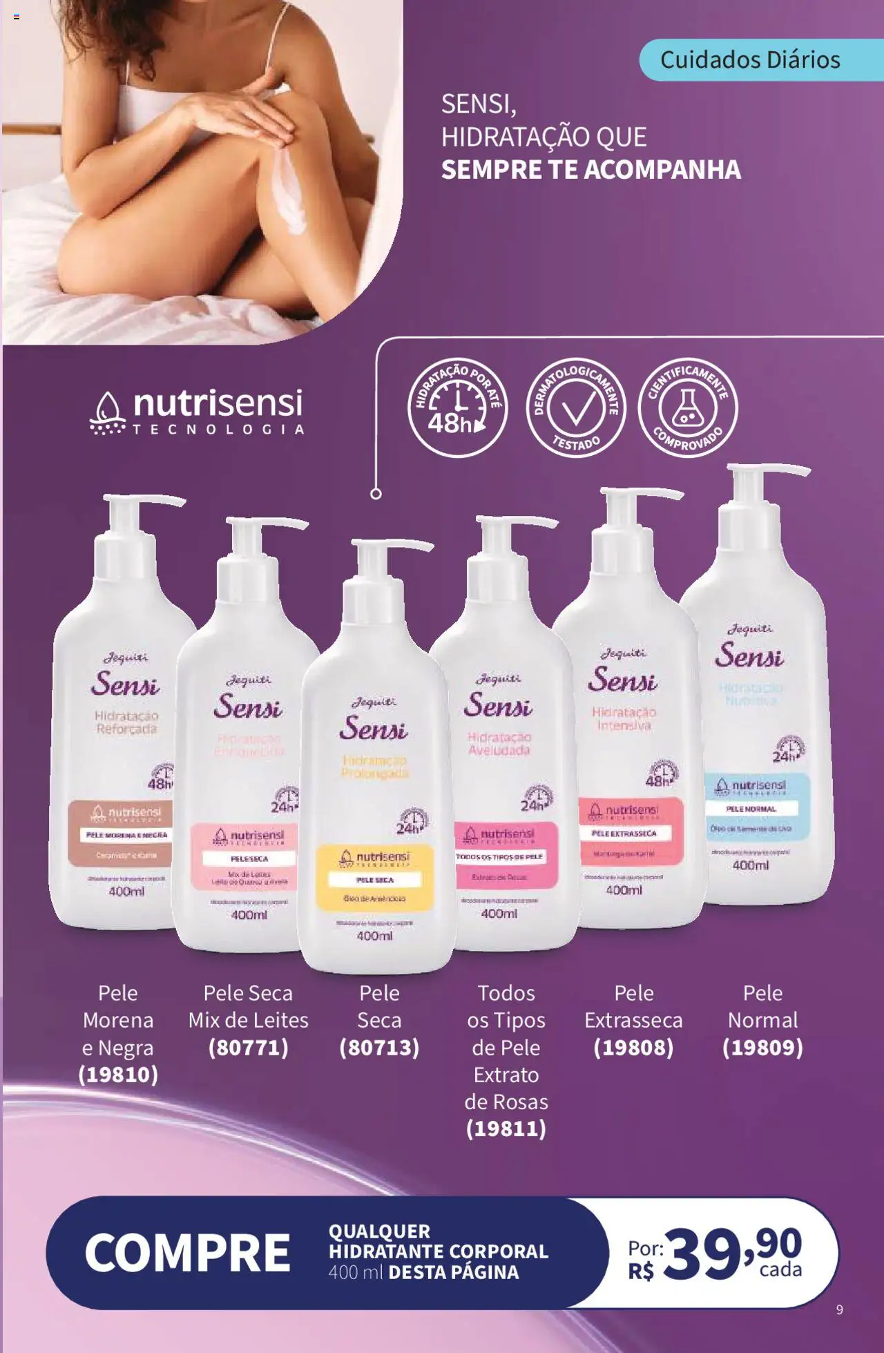 Jequiti Folheto - válido de 19.09.2025 | Página: 9 | Produtos: Hidratante corporal