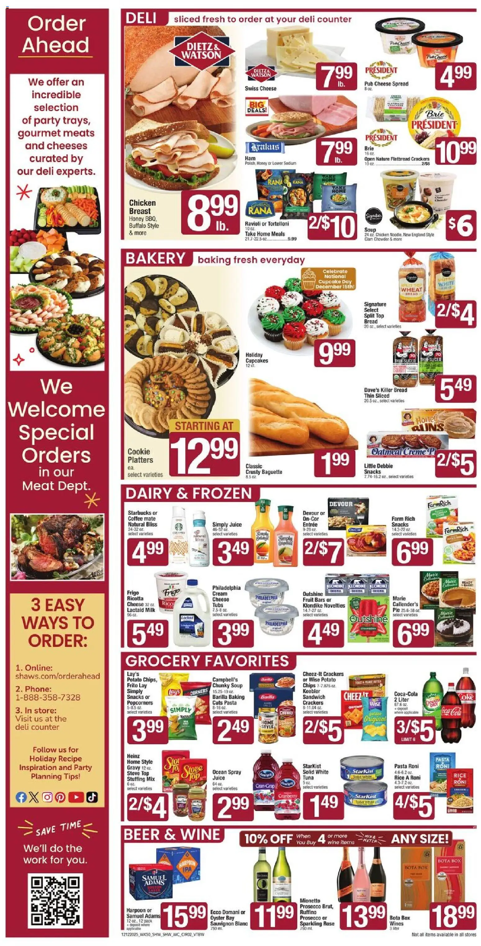 Shaw's Weekly Ad - VT - valid from 12.12.2025 | Page: 2 | Products: Wc, Bread, Coffee, Beer