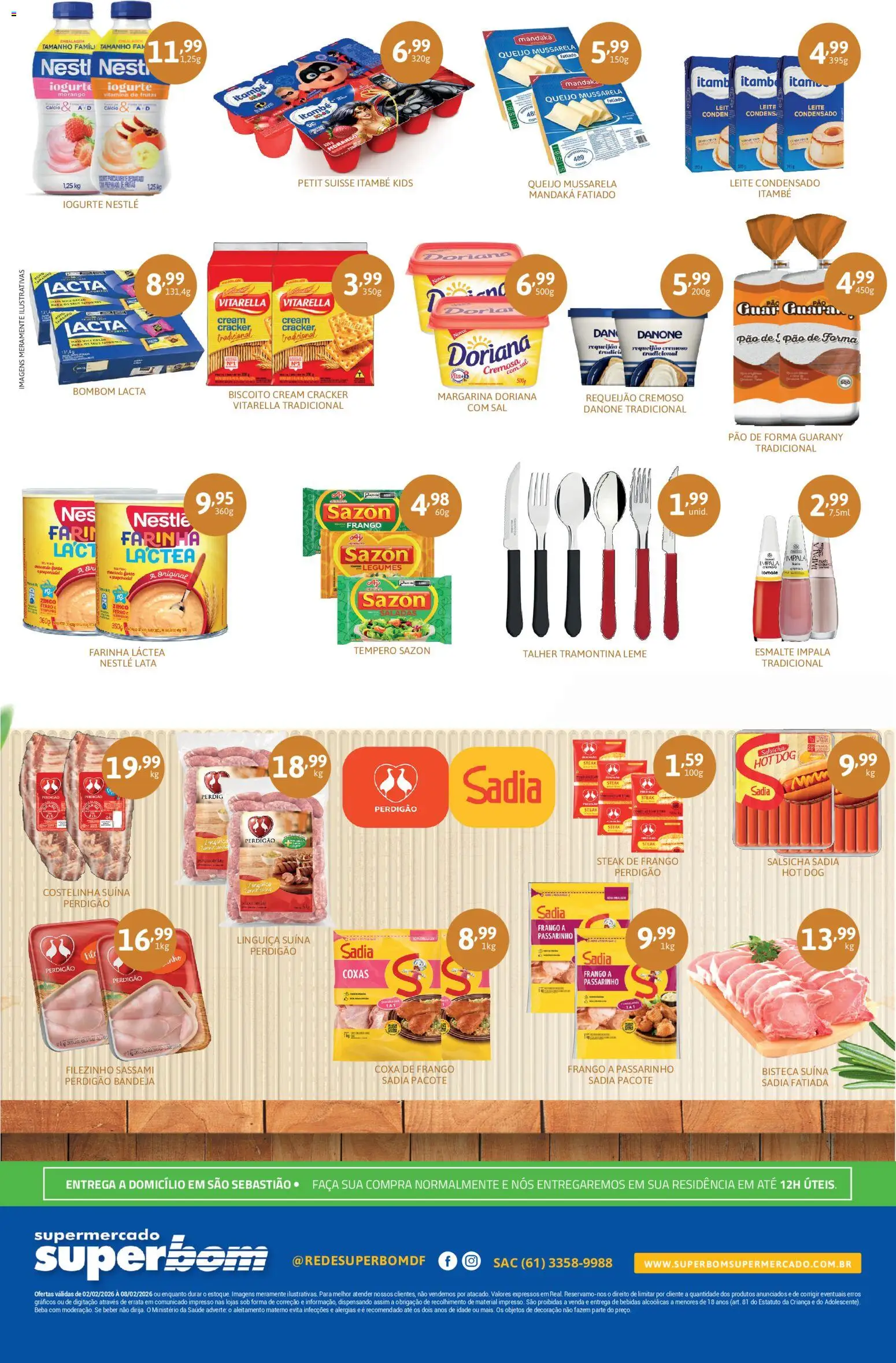 Superbom Folheto - válido de 02.02.2026 | Página: 2 | Produtos: Ferro, Linguiça, Frango, Requeijão