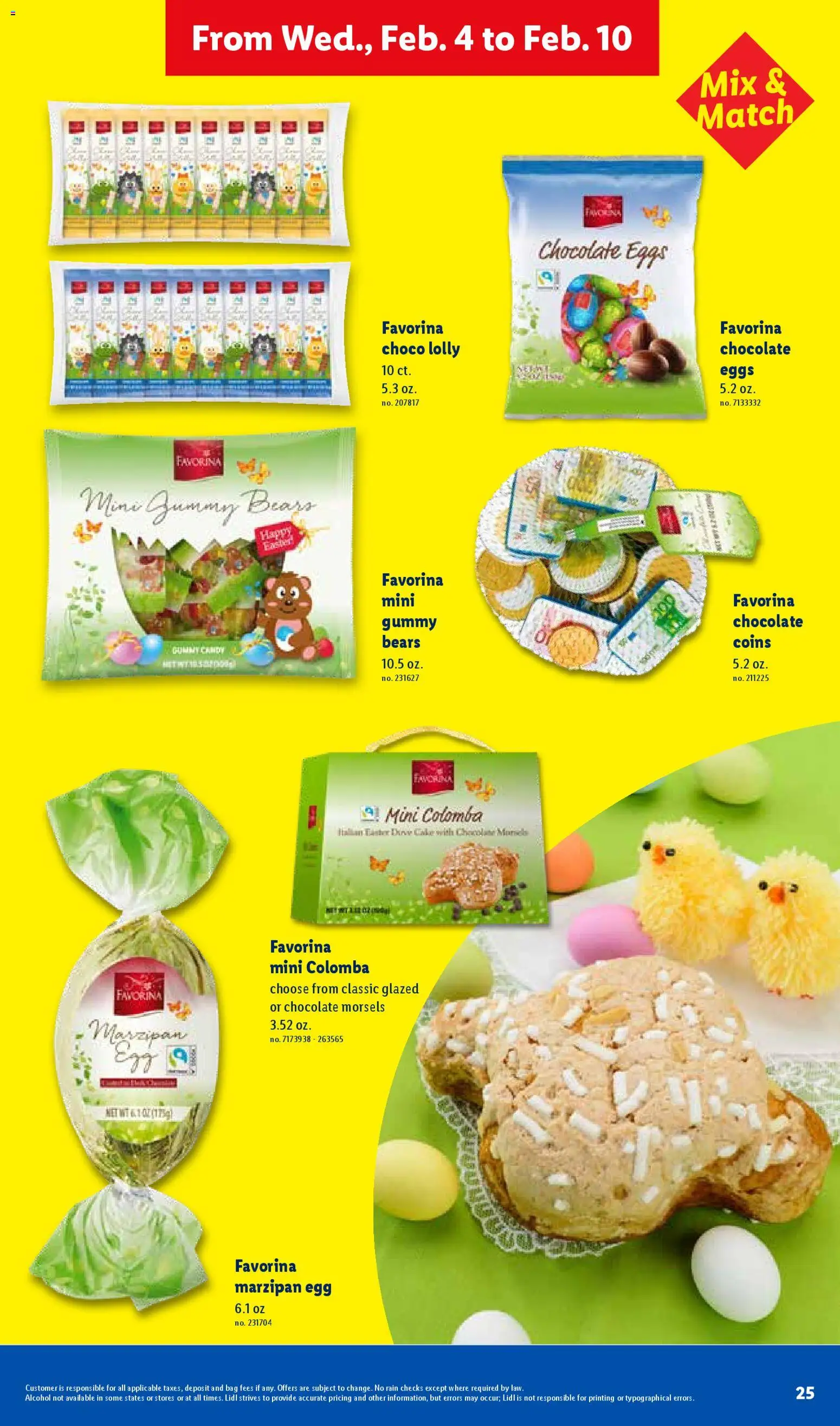 Lidl Weekly Ad - valid from 04.02.2026 | Page: 25 | Products: Eggs, Chocolate, Bag