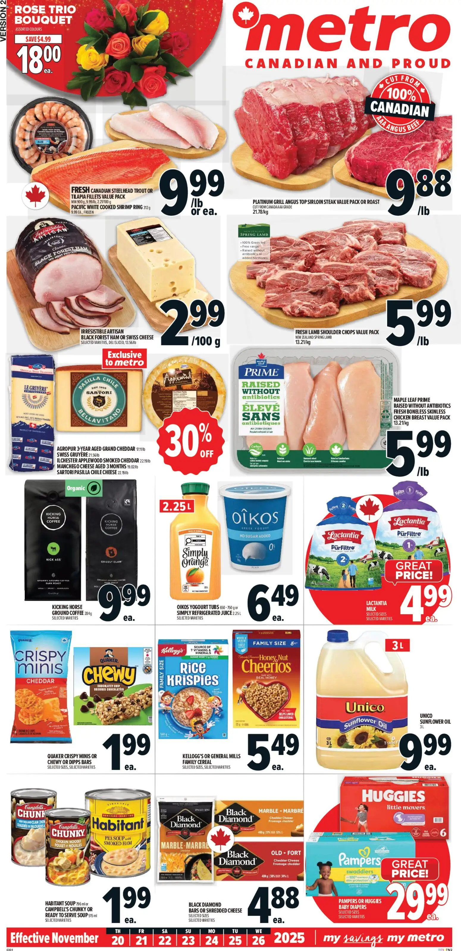 Metro flyer valid from 20.11.2025 | Page: 2 | Products: Grill, Cheese, Coffee, Chicken