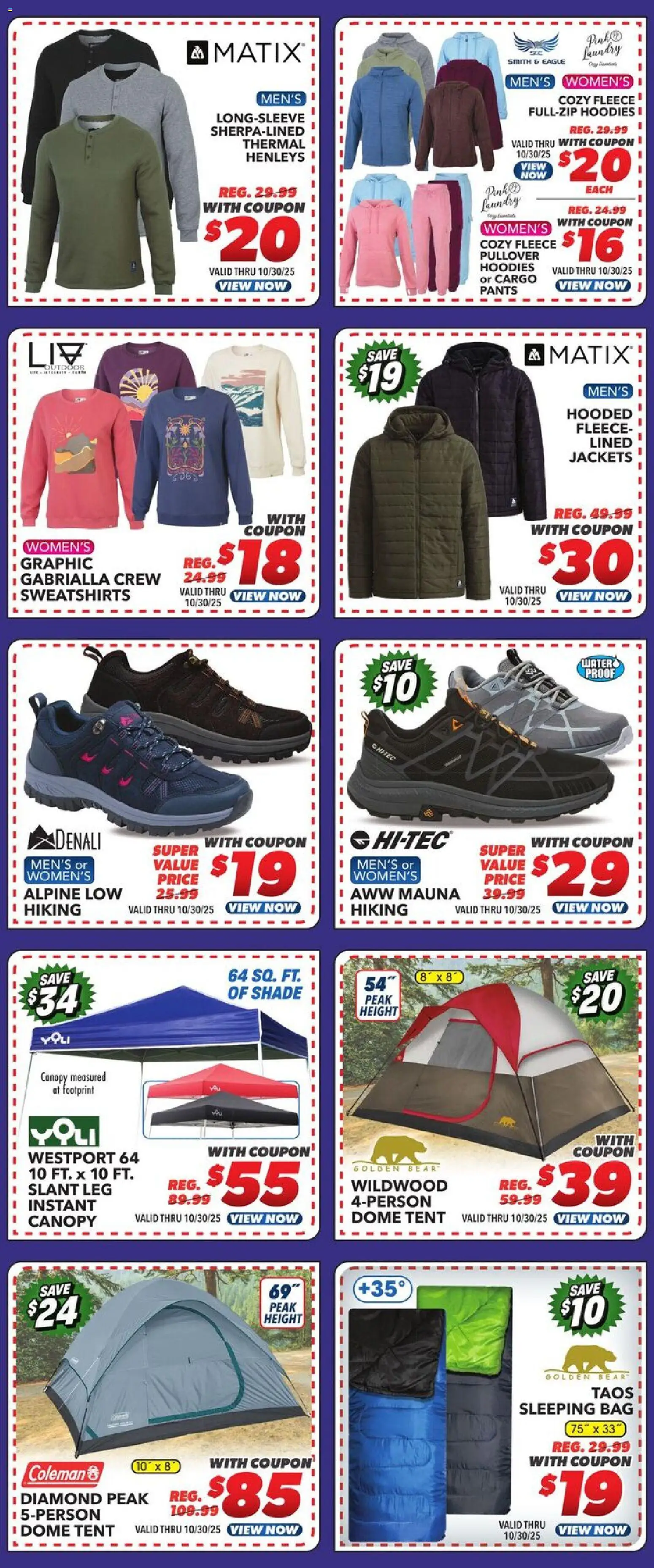 Big 5 Sporting Goods Weekly Ad - valid from 24.10.2025 | Page: 5 | Products: Tent, Pants, Water, Bag