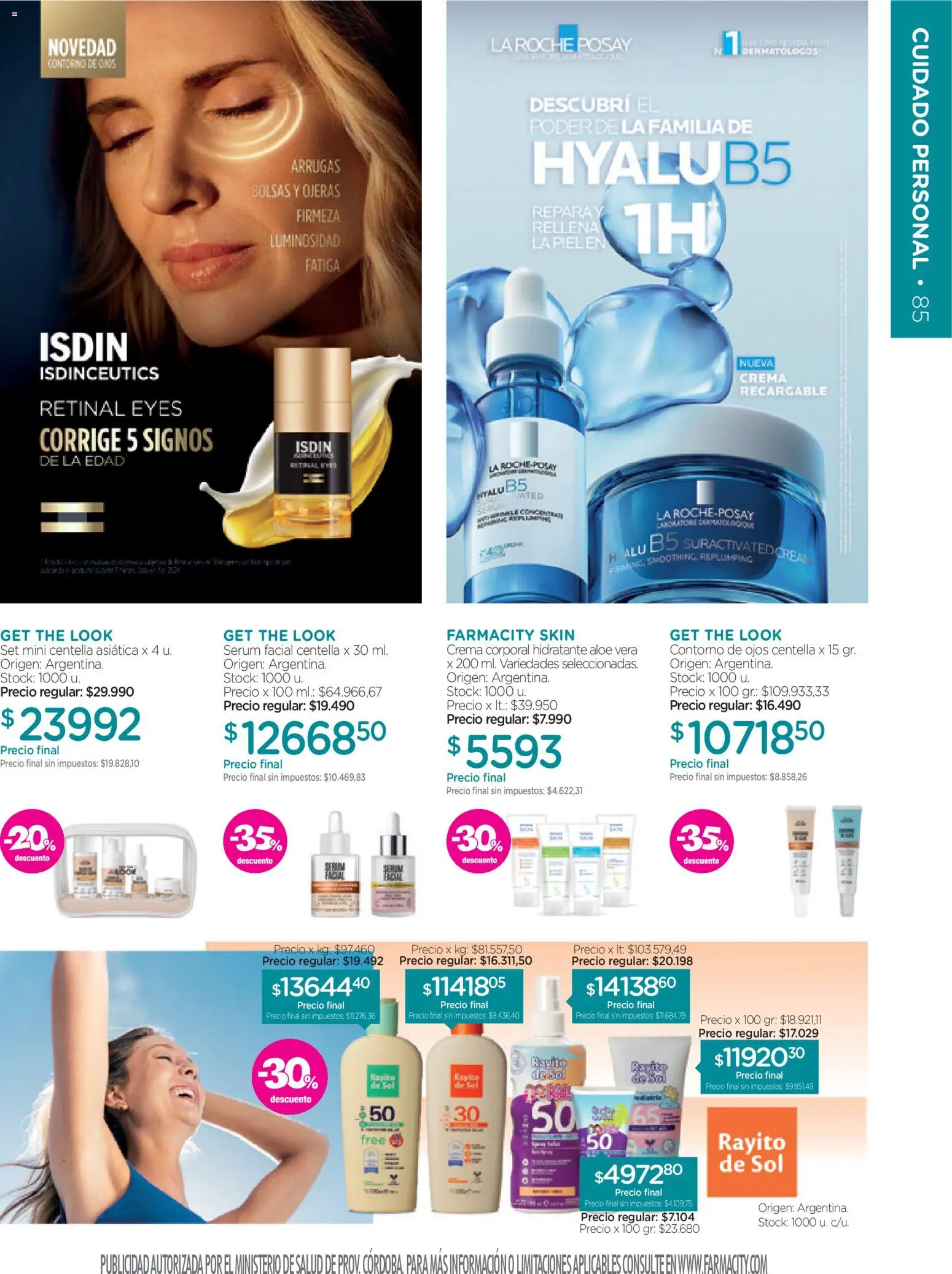 Farmacity catálogo │ válido desde el 03.03.2026 | Página: 85 | Productos: Contorno de ojos, Serum, Contorno, Crema