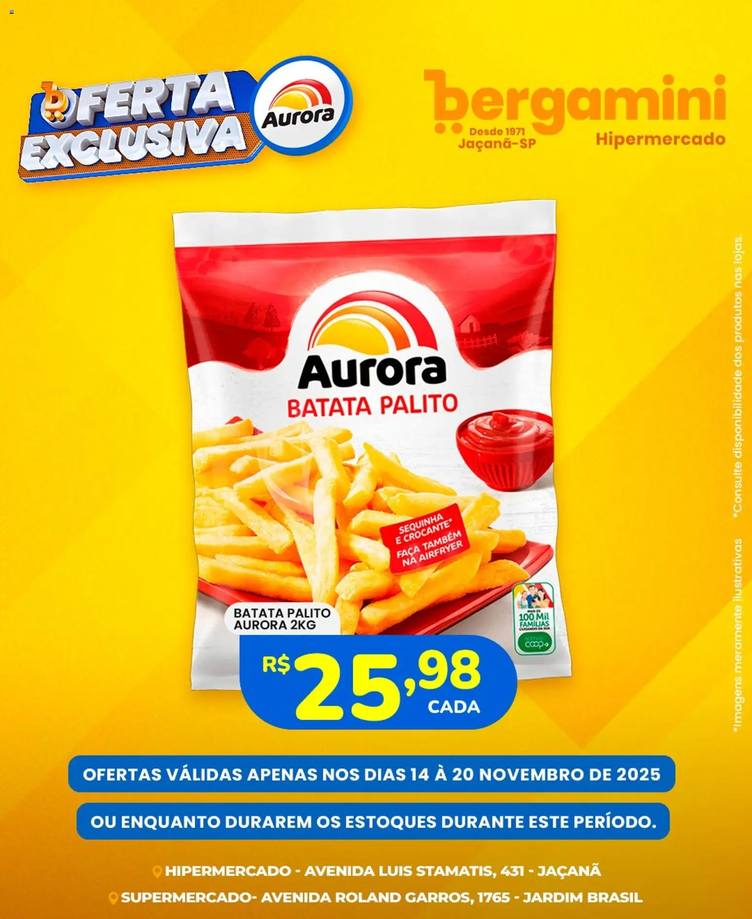 Supermercado Bergamini Folheto - válido de 14.11.2025 | Página: 6 | Produtos: Faca, Batata