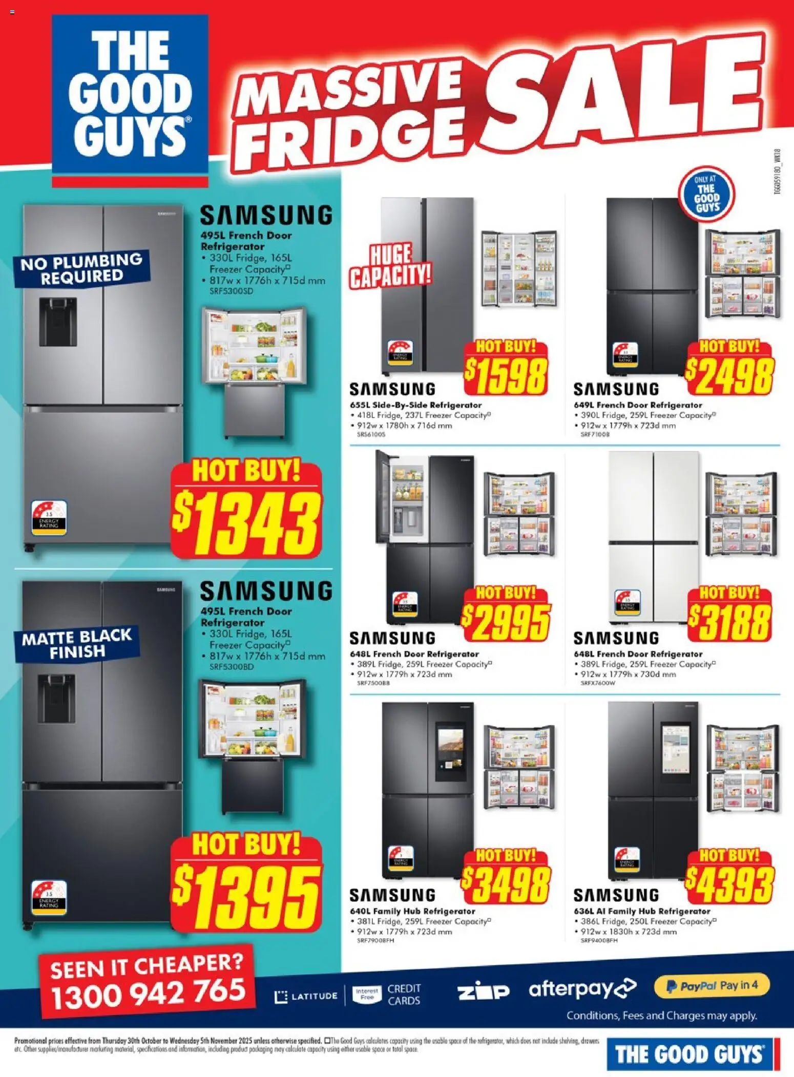 The Good Guys catalogue - valid from 29.10.2025 | Page: 3 | Products: Door, Fridge, Freezer, Refrigerator