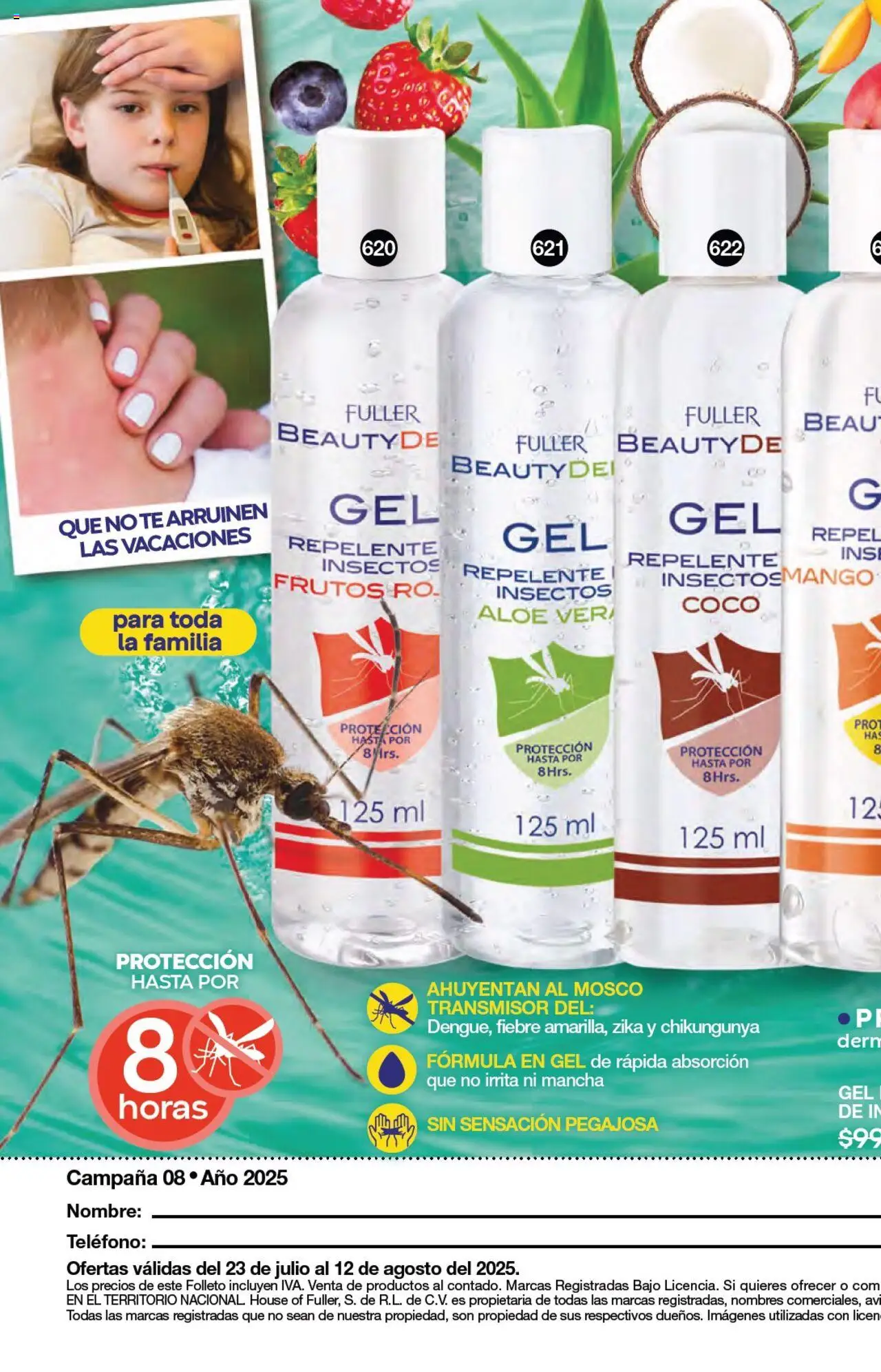 Nuevas ofertas de Fuller válidas en toda la República Mexicana desde el 23.07.2025. ¡Encuentra las mejores ofertas en Fuller campaña 8 2025! | Página: 202 | Productos: Repelente, Té, Teléfono, Campana
