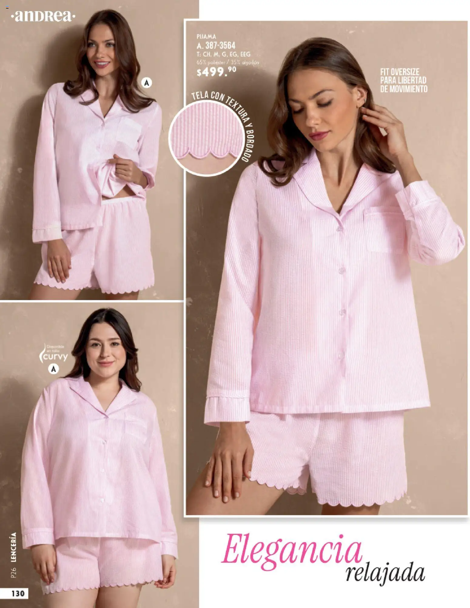 Nuevas ofertas de Andrea válidas en toda la República Mexicana desde el 25.01.2026. ¡Encuentra las mejores ofertas en Andrea catálogo Lencería & vestir interior! | Página: 26 | Productos: Pijama, Algodón, Lenceria