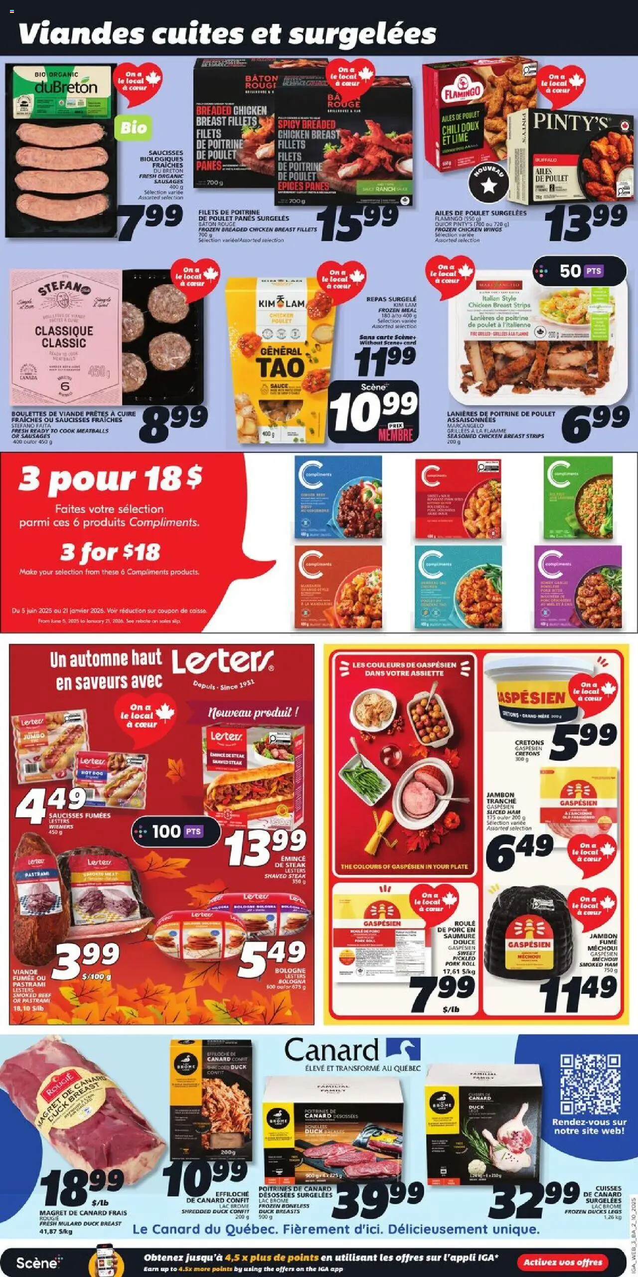 IGA flyer valid from 02.10.2025 | Page: 6 | Products: Beef, Chicken wings, Ham, Pork