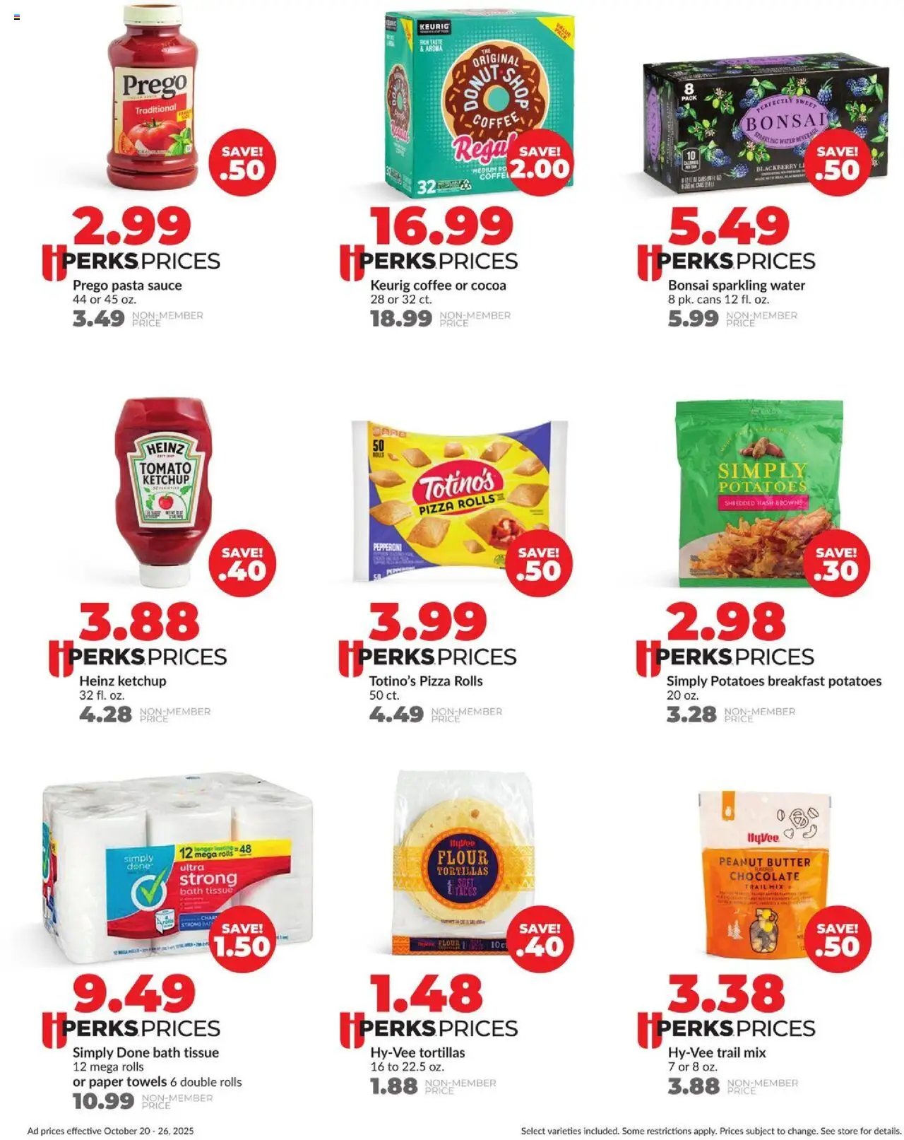 HyVee Weekly Ad - valid from 20.10.2025 | Page: 5 | Products: Bath, Butter, Pizza, Water