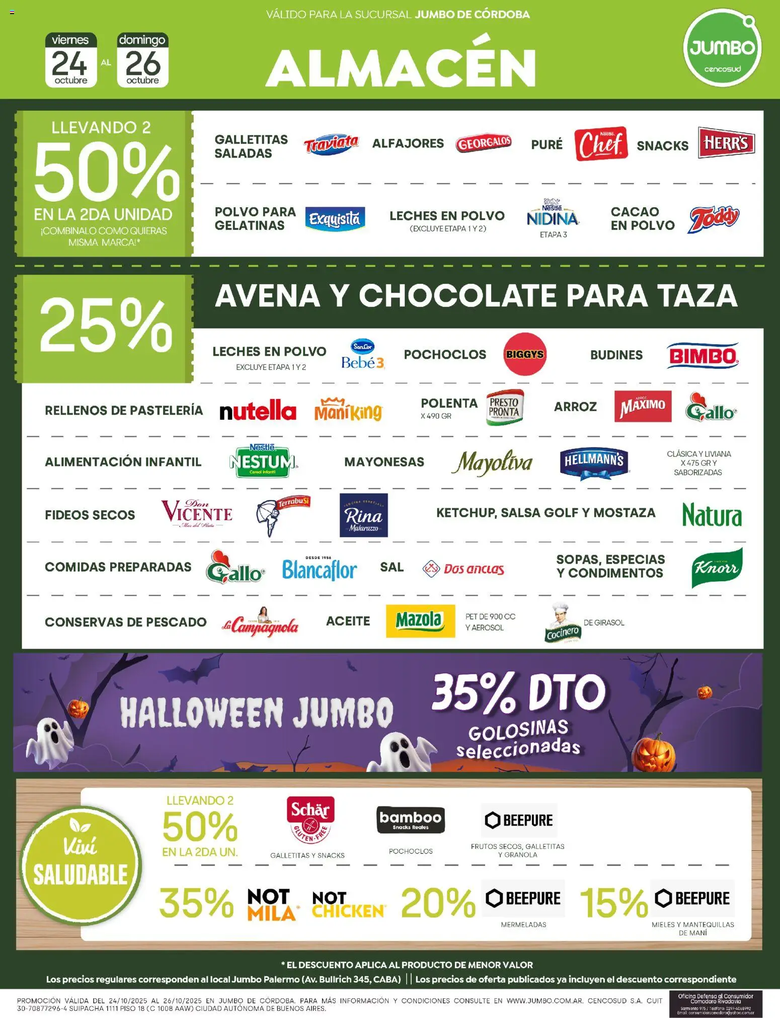 Jumbo - Ofertas | Córdoba │ válido desde el 24.10.2025 | Página: 3 | Productos: Galletitas, Aceite, Avena, Mani