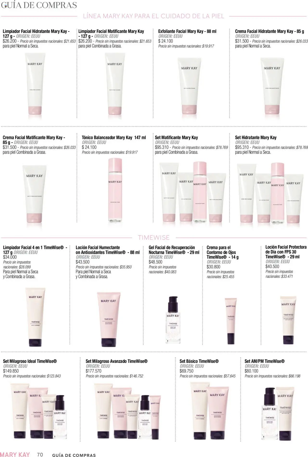 Mary Kay catálogo Invierno │ válido desde el 01.07.2025 | Página: 70 | Productos: Contorno, Loción, Crema, Limpiador facial