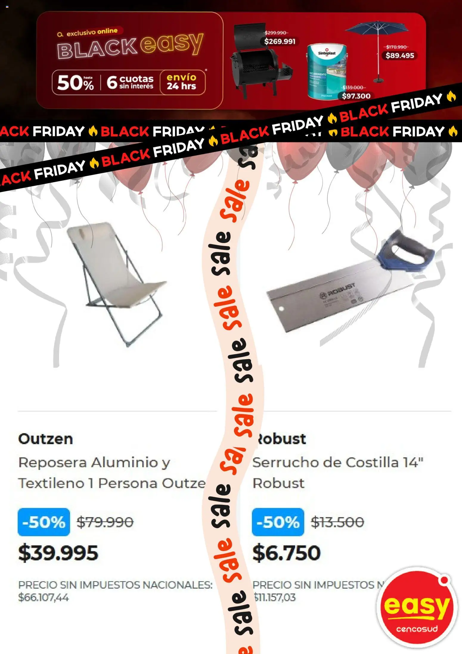 Easy - Black Friday │ válido desde el 20.10.2025 | Página: 12 | Productos: Reposera