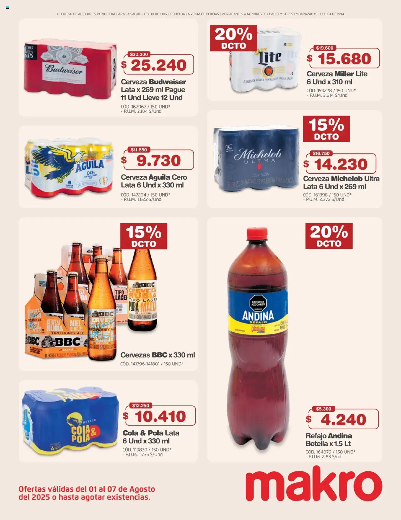 Makro revista - valida desde el 01.08.2025 | Página: 4 | Productos: Botella, Tintura, Cerveza