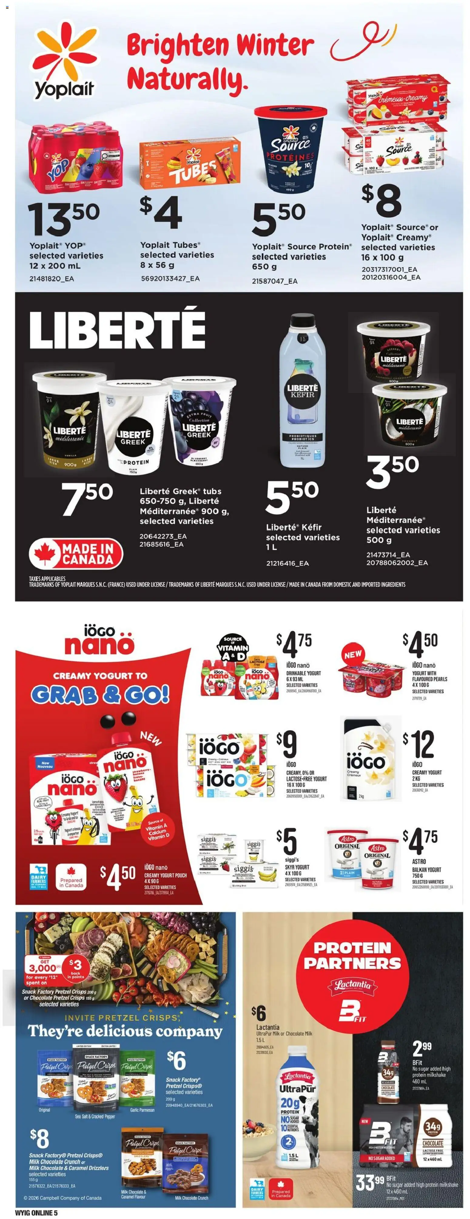 Independent Grocer flyer valid from 05.03.2026 | Page: 14 | Products: Milk, Yogurt, Chocolate