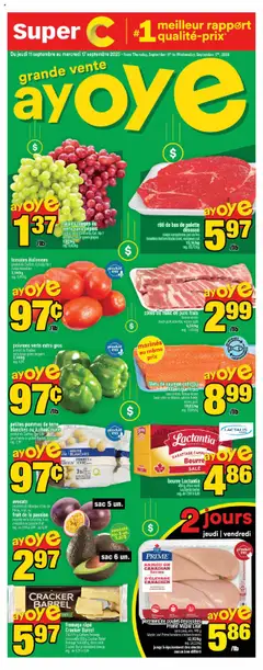 Preview of Super C weekly flyer / circulaire from shop Super C valid from 11.09.2025
