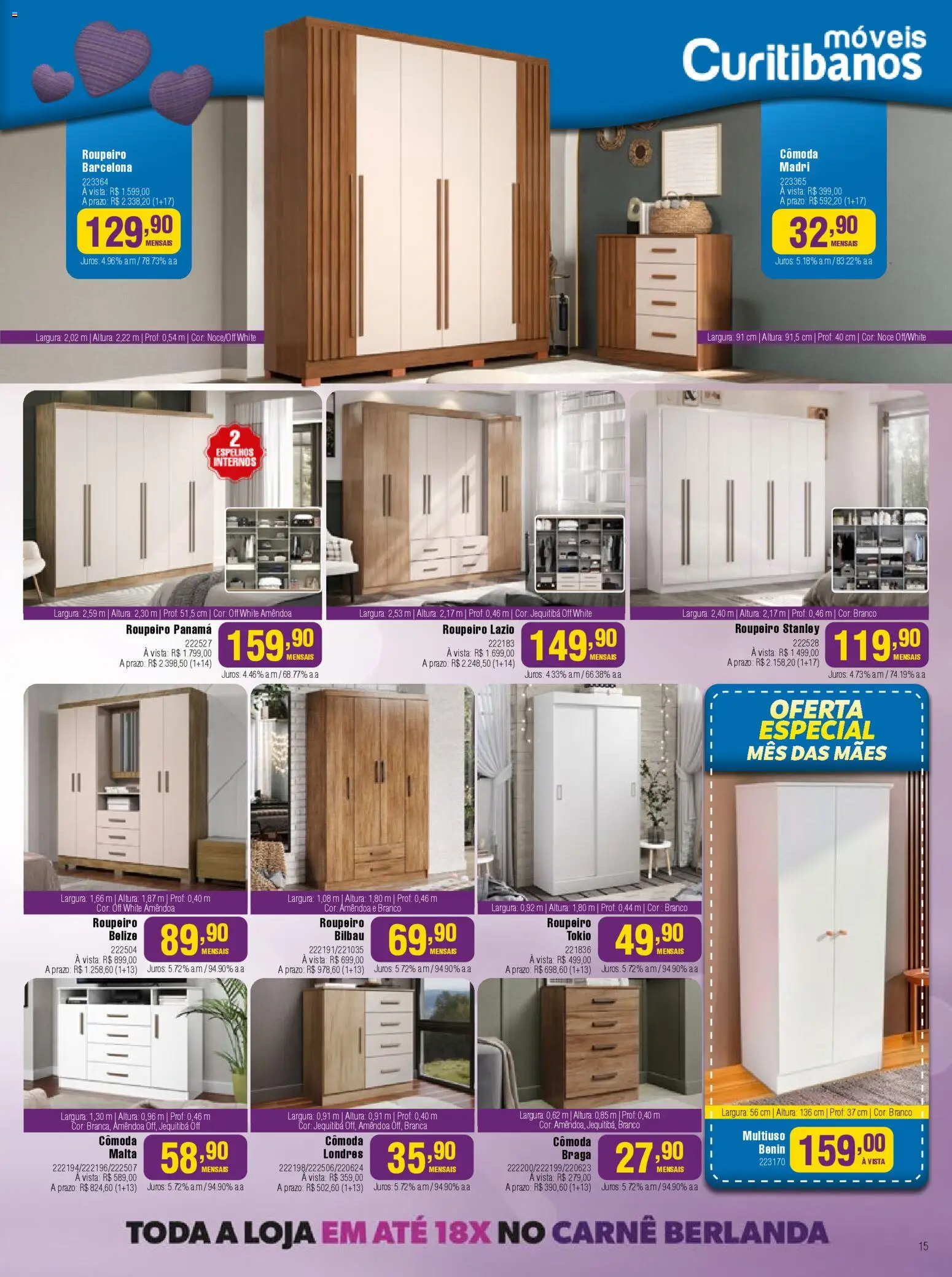 Berlanda Folheto - válido de 27.04.2026 | Página: 15 | Produtos: Cômoda, Carne