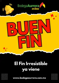 Vista previa de Bodega Aurrerá Buen Fin aviso, nuevo folleto de la tienda, válido en México a partir del 05.11.2025