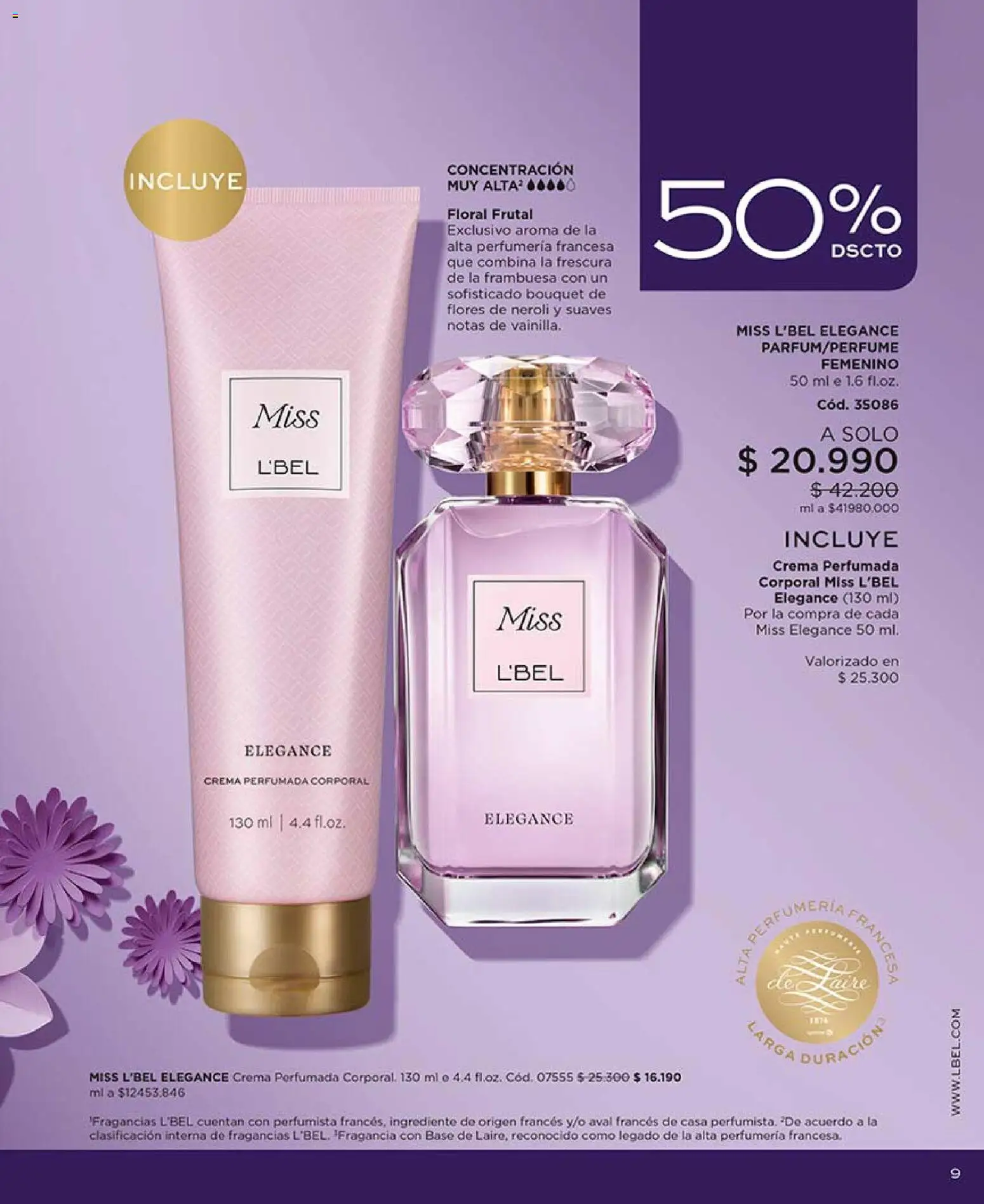 Catálogo L'Bel Campaña 7 │ válido desde el 18.04.2026 | Página: 9 | Productos: Base, Crema