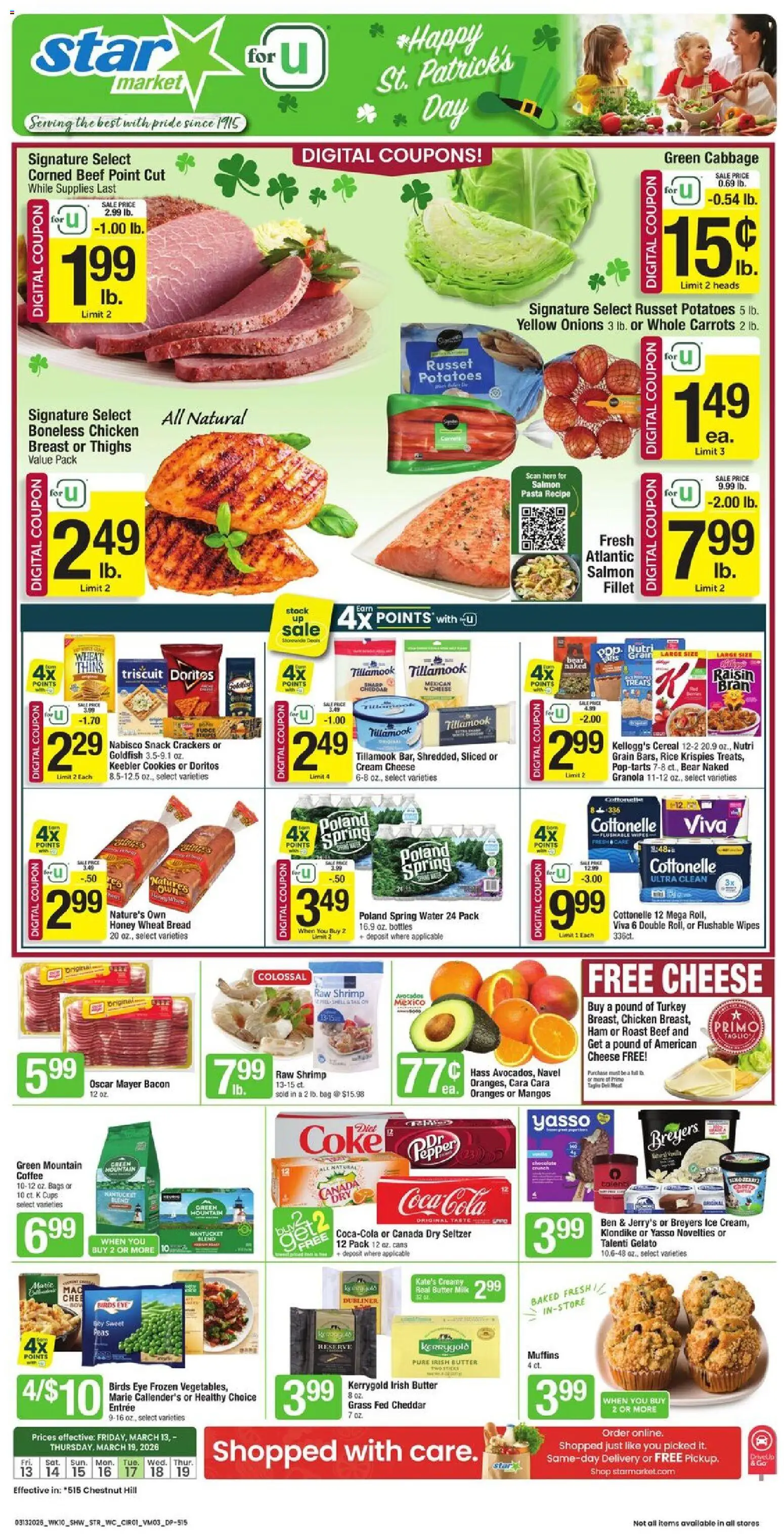Star Market Weekly Ad - valid from 13.03.2026 | Page: 1 | Products: Cheese, Rice, Pepper, Cabbage