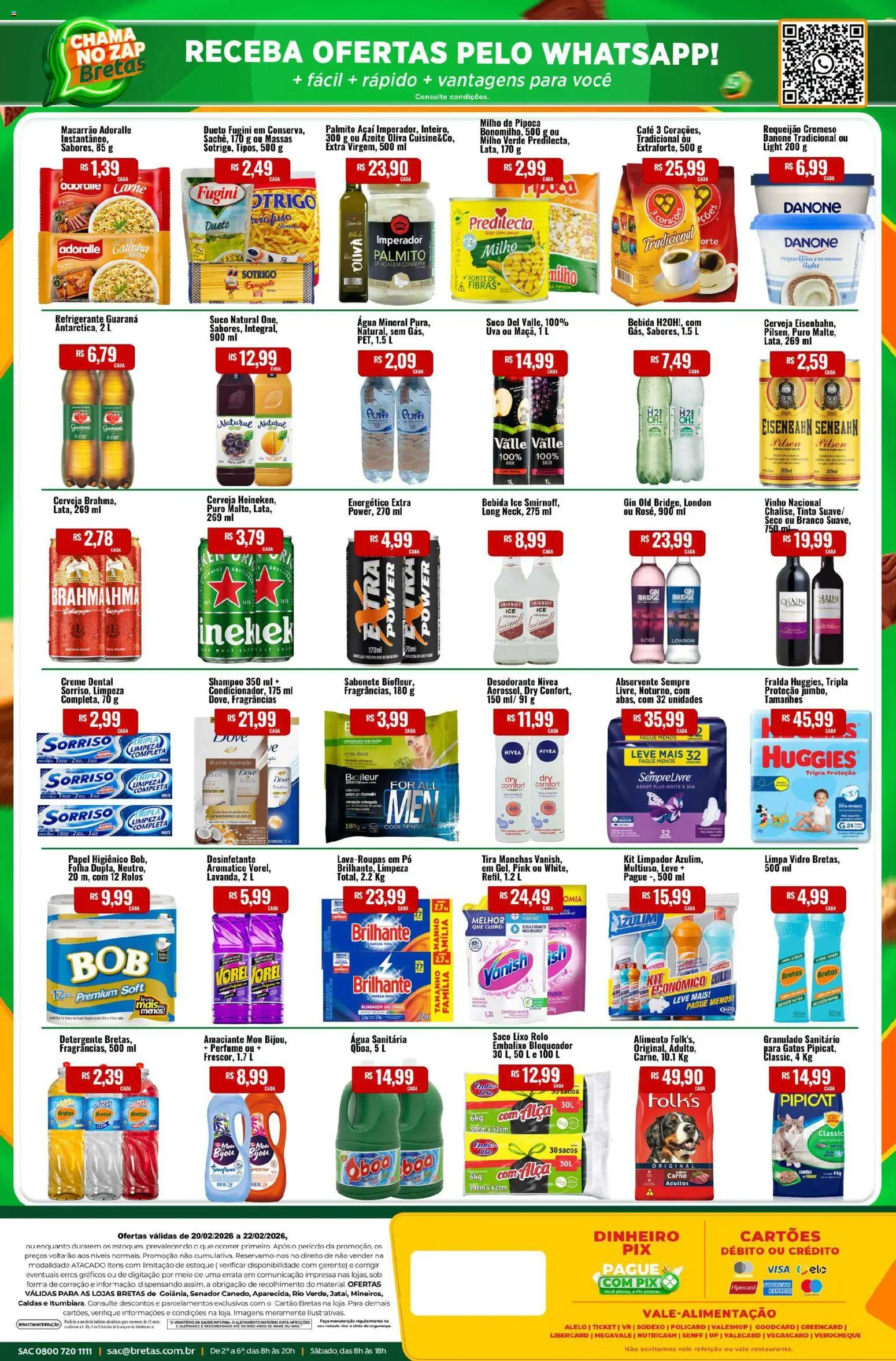Bretas Folheto - válido de 20.02.2026 | Página: 4 | Produtos: Pó, Sabonete, Creme dental, Absorvente