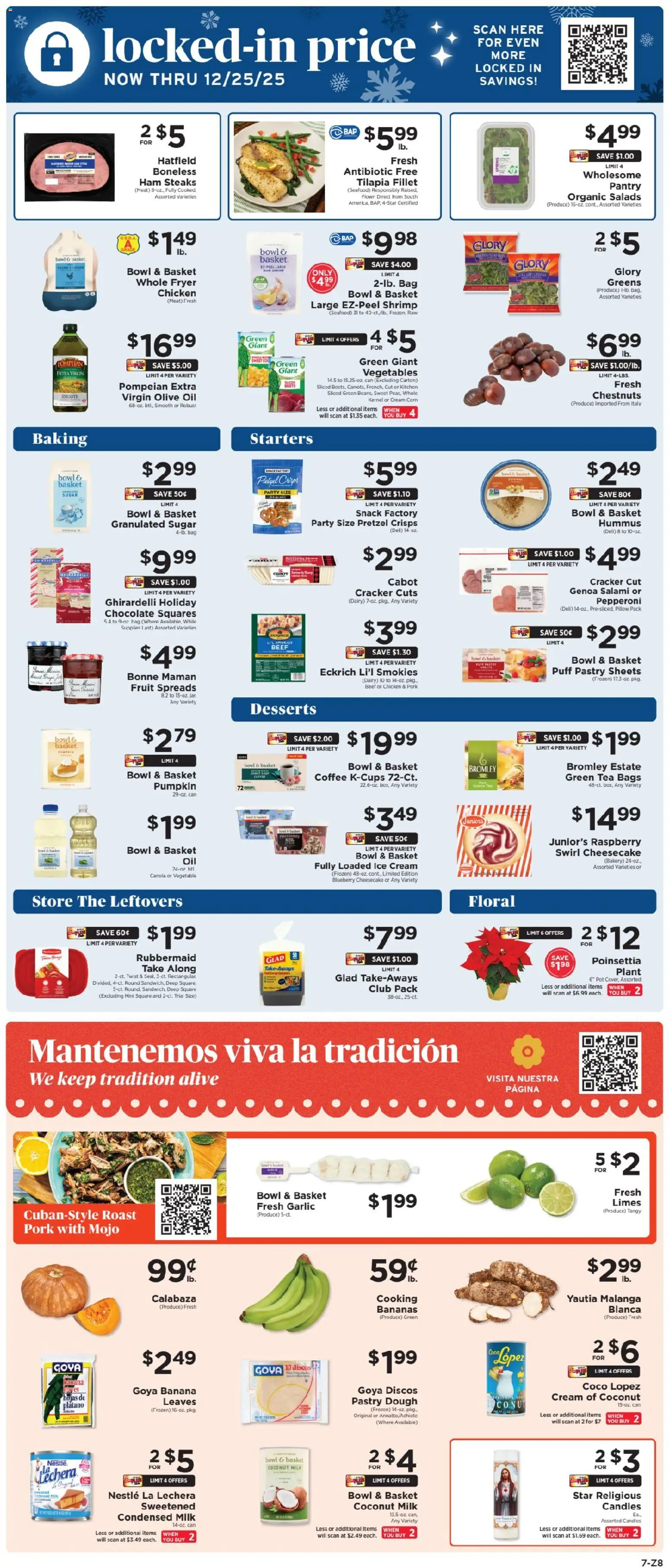 ShopRite Weekly Ad - valid from 19.12.2025 | Page: 8 | Products: Pillow, Pork, Bananas, Garlic