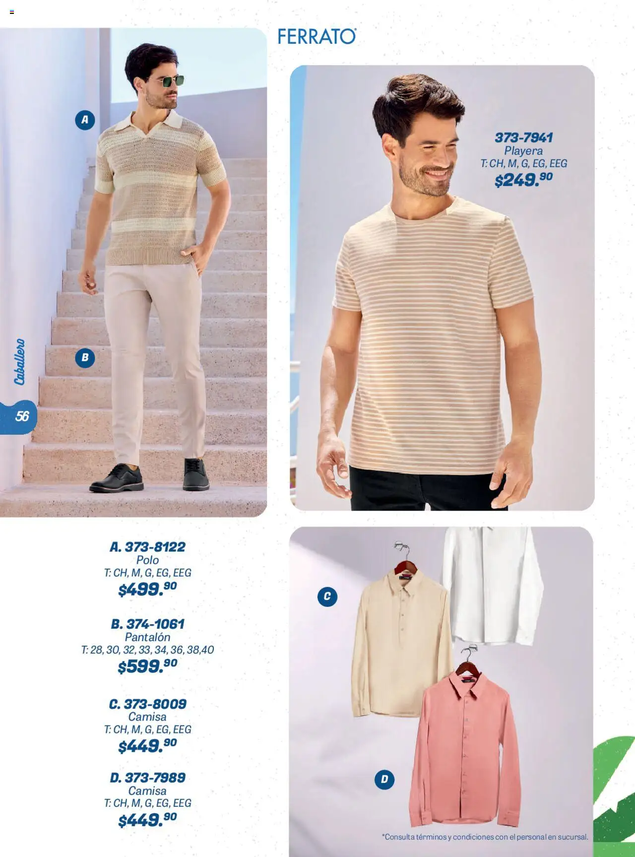 Nuevas ofertas de Andrea válidas en toda la República Mexicana desde el 22.06.2025. ¡Encuentra las mejores ofertas en Andrea catálogo Summer Time! | Página: 56 | Productos: Camisa, Playera