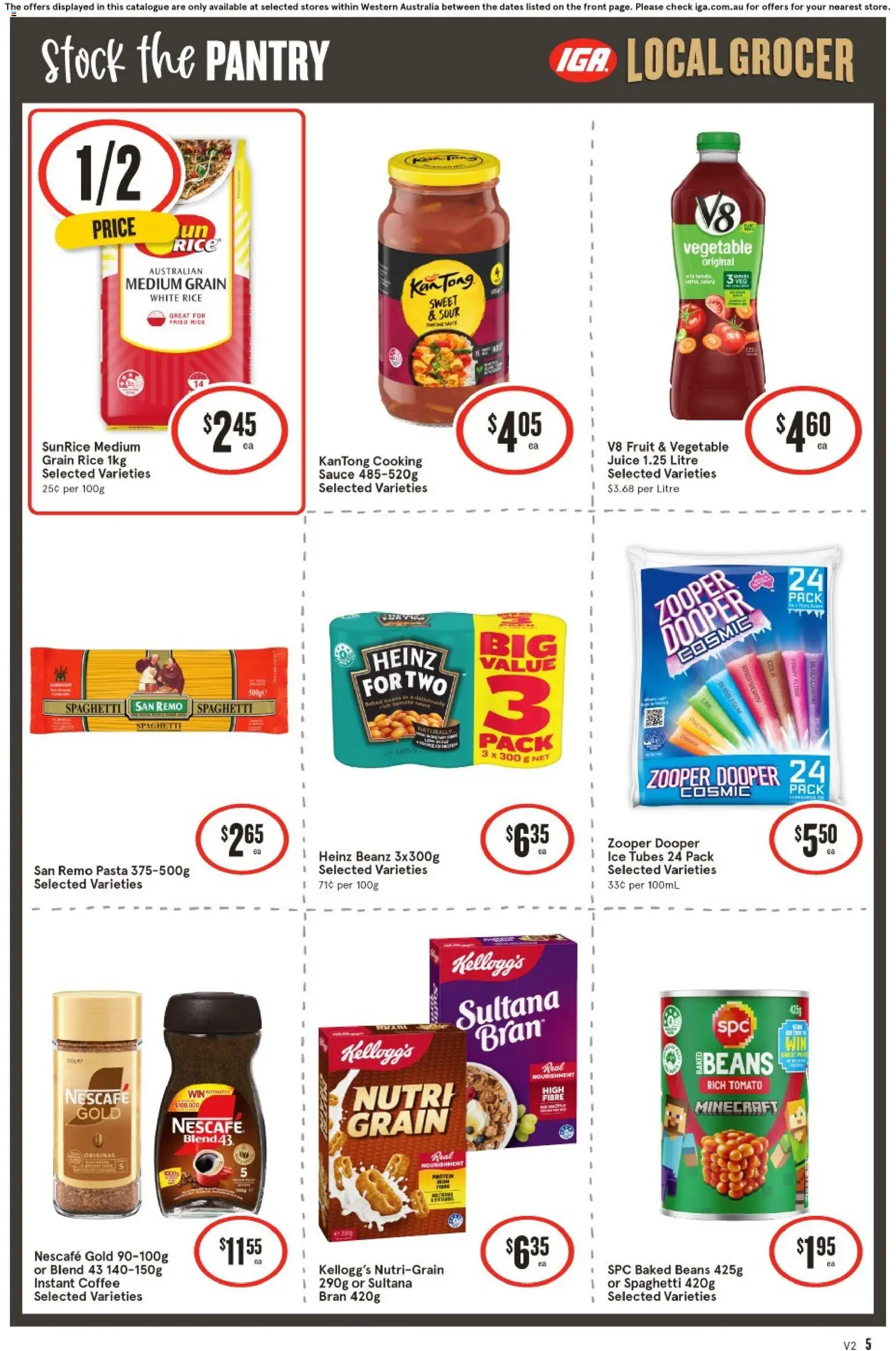 IGA catalogue - valid from 25.02.2026 | Page: 5 | Products: Juice, Lime, Raspberry, Nescafe
