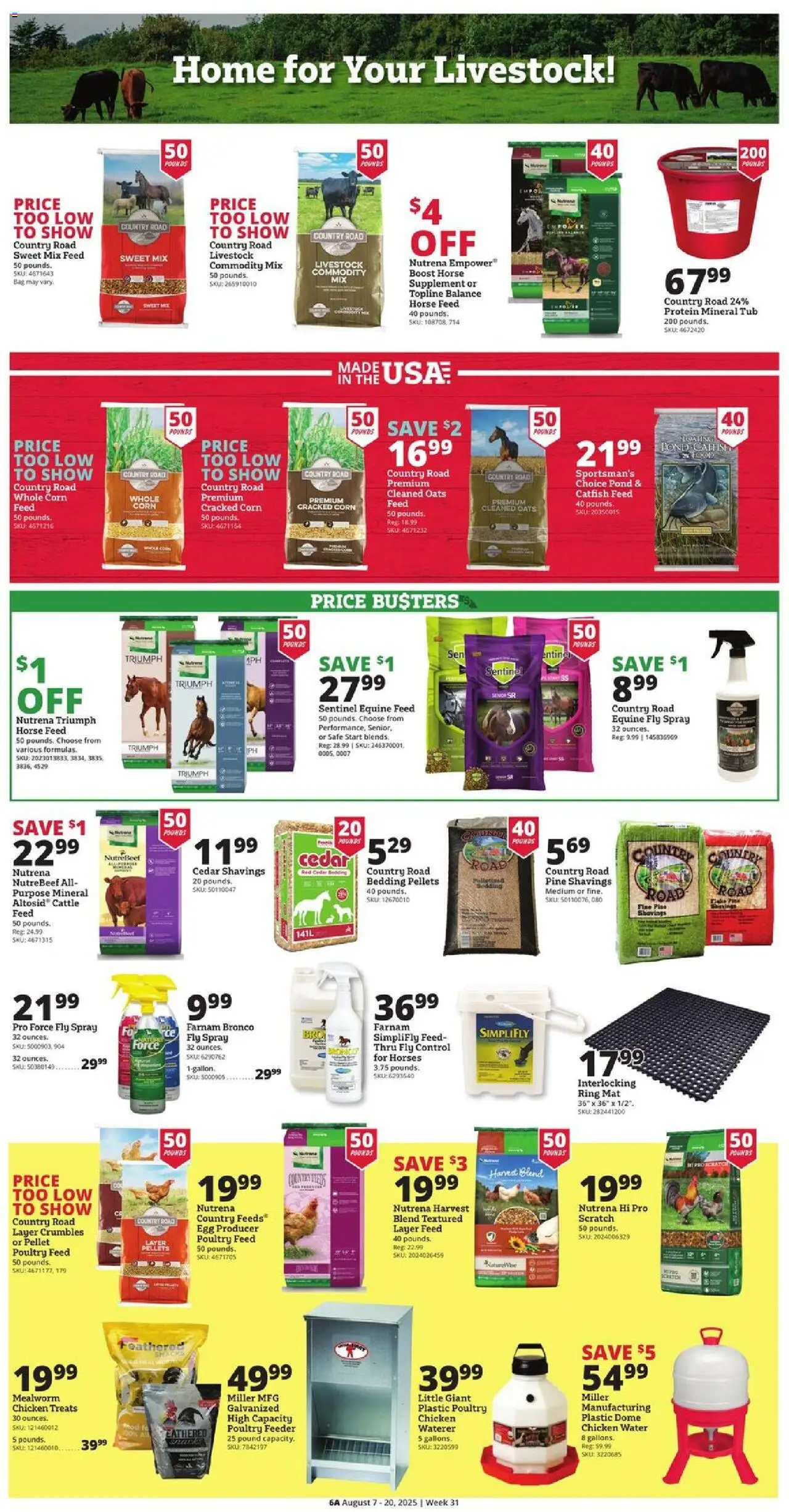 Rural King Weekly Ad - valid from 07.08.2025 | Page: 6 | Products: Corn, Ring, Water, Bag