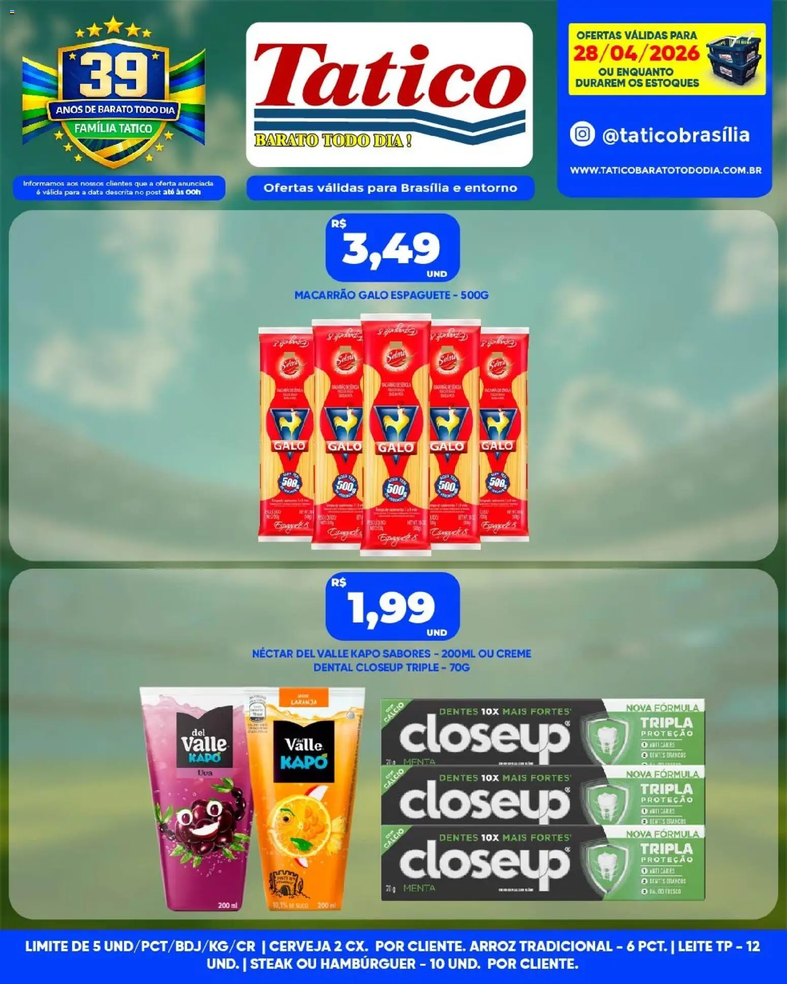 Tatico Folheto - válido de 29.04.2026 | Página: 23 | Produtos: Espaguete, Leite, Arroz, Creme dental